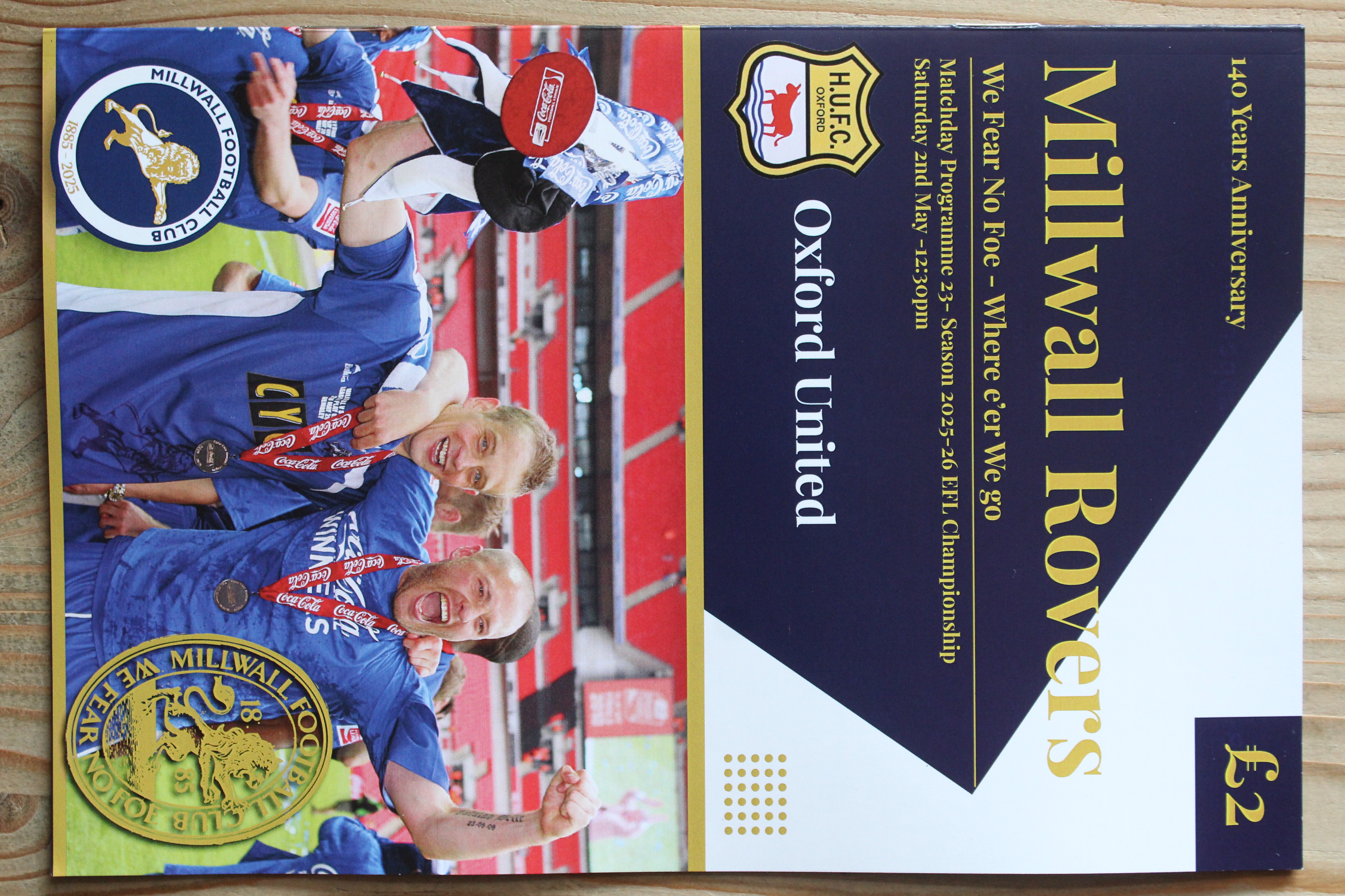 Millwall FC v Oxford United FC