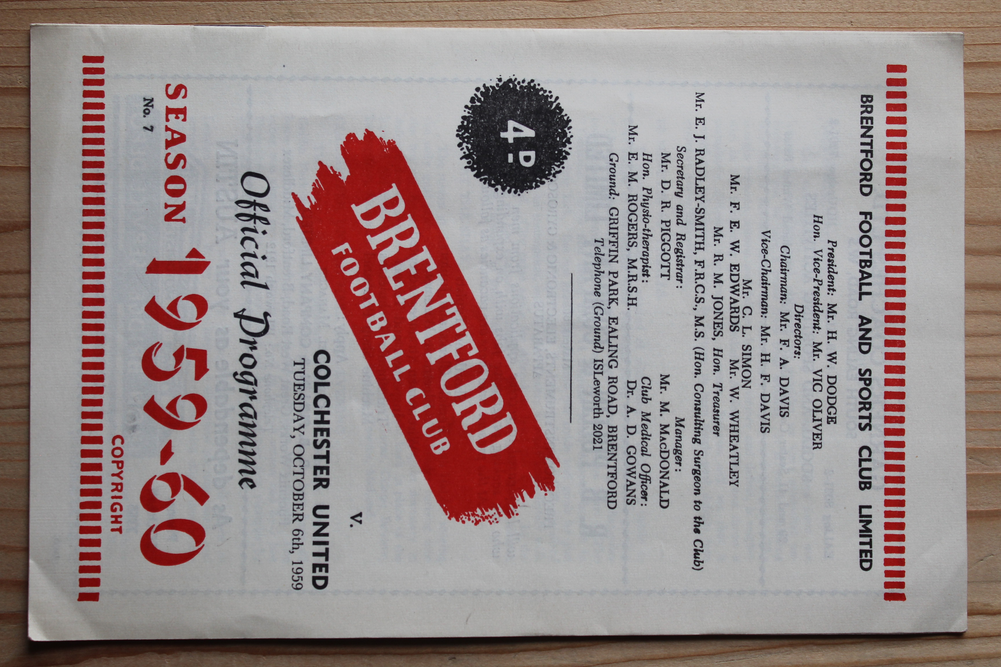 Brentford FC v Colchester United FC