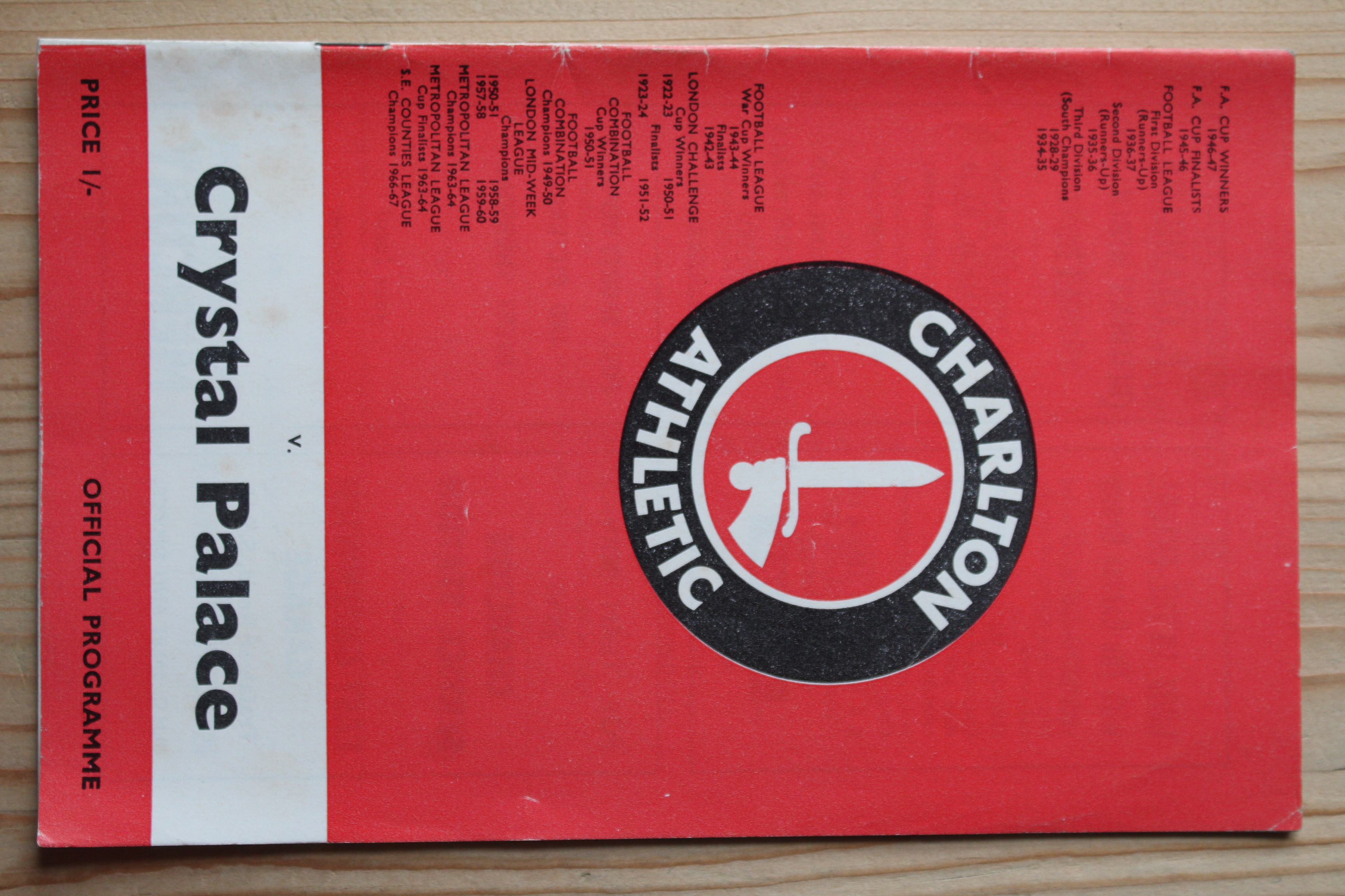 Charlton Athletic FC v Crystal Palace FC