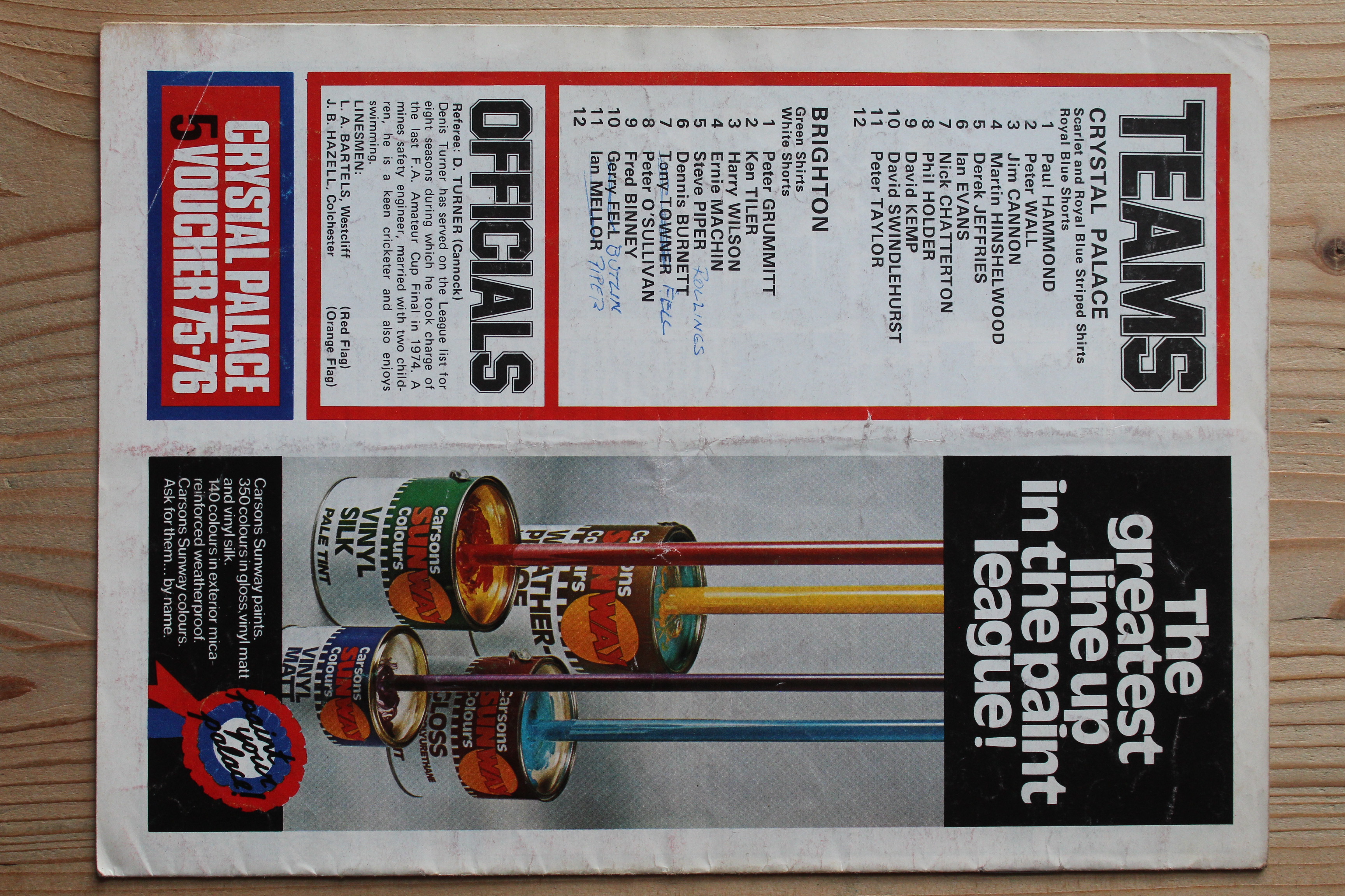 Crystal Palace FC v Brighton & Hove Albion FC