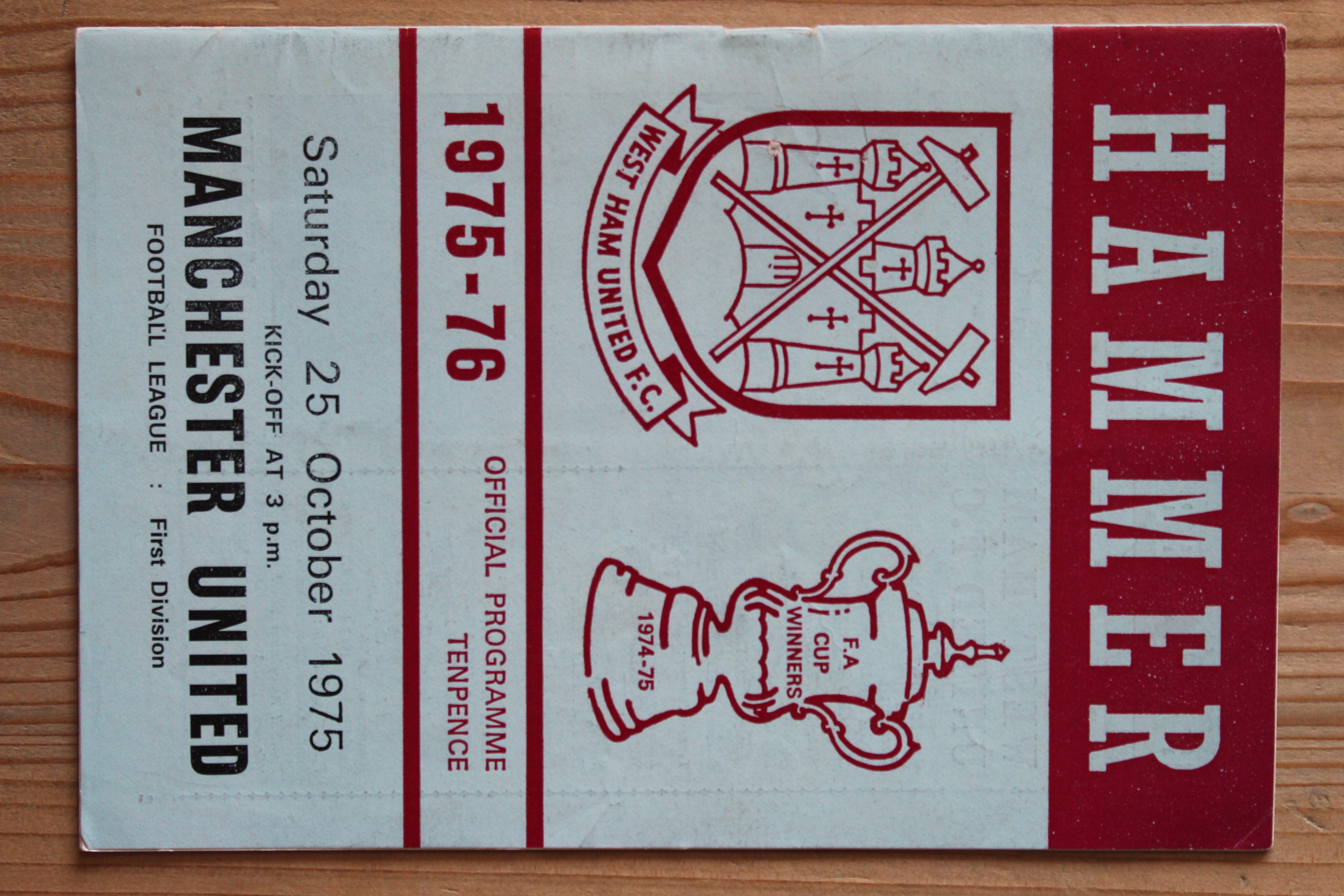 West Ham United FC v Manchester United FC