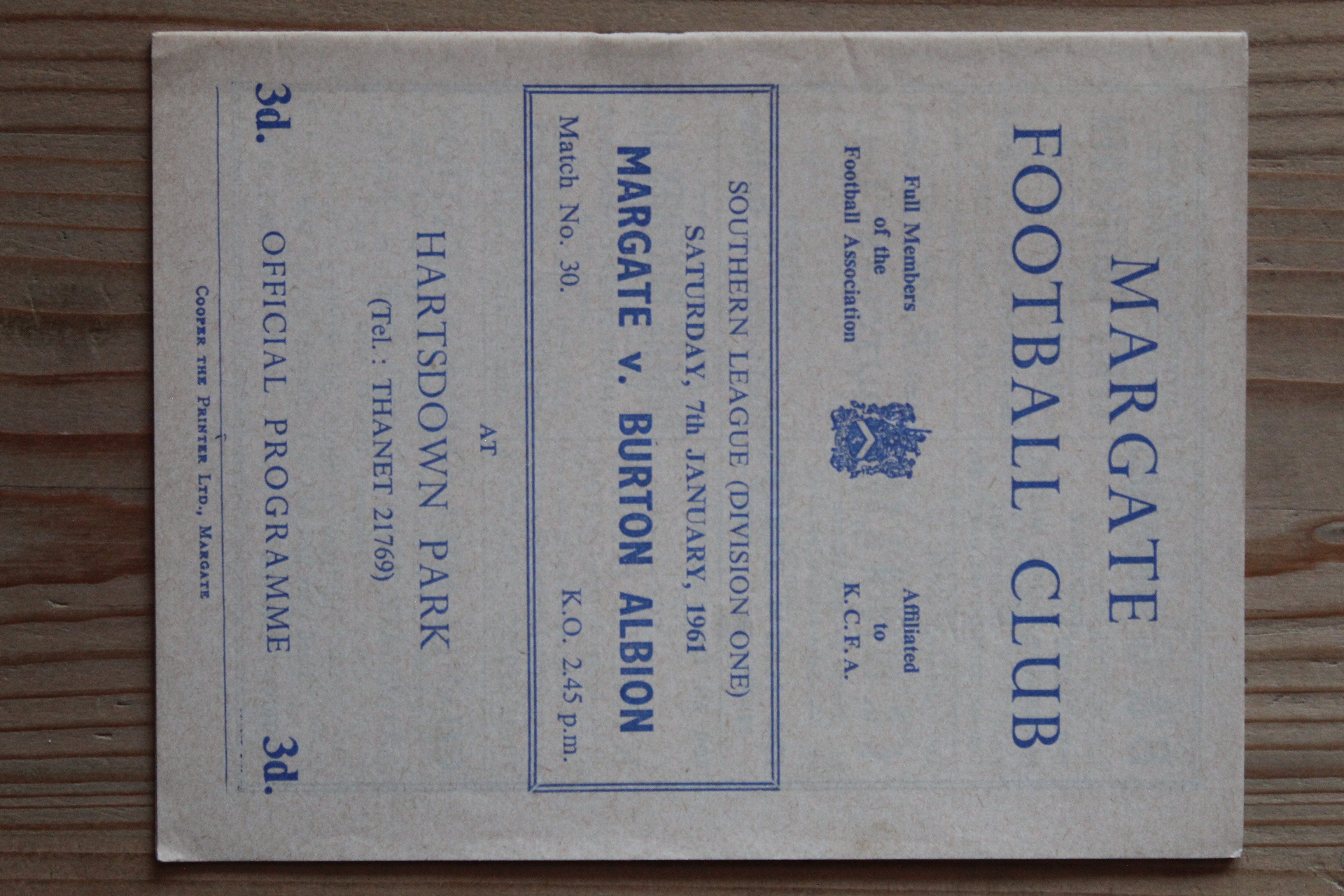 Margate v Burton Albion FC