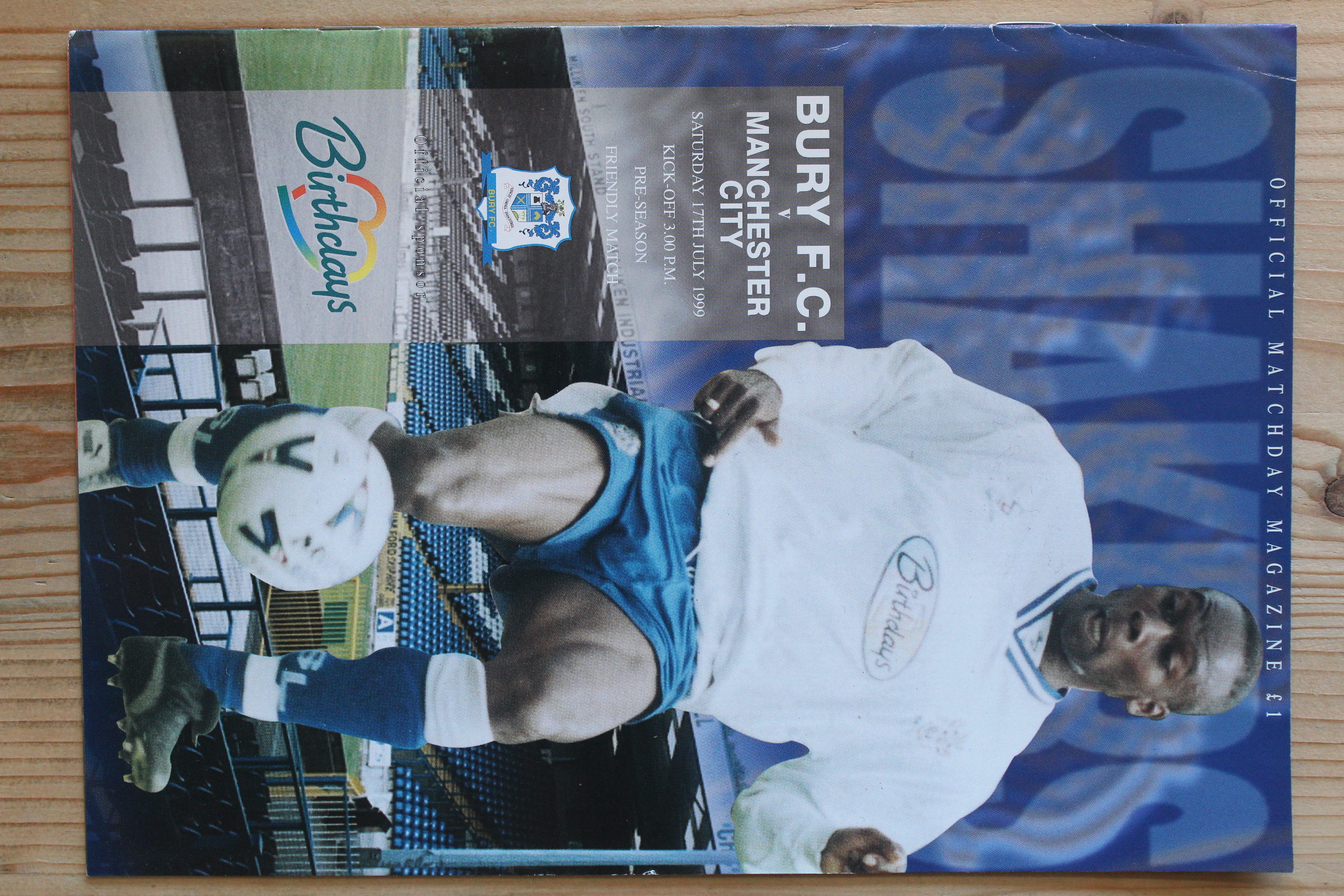 Bury FC v Manchester City FC