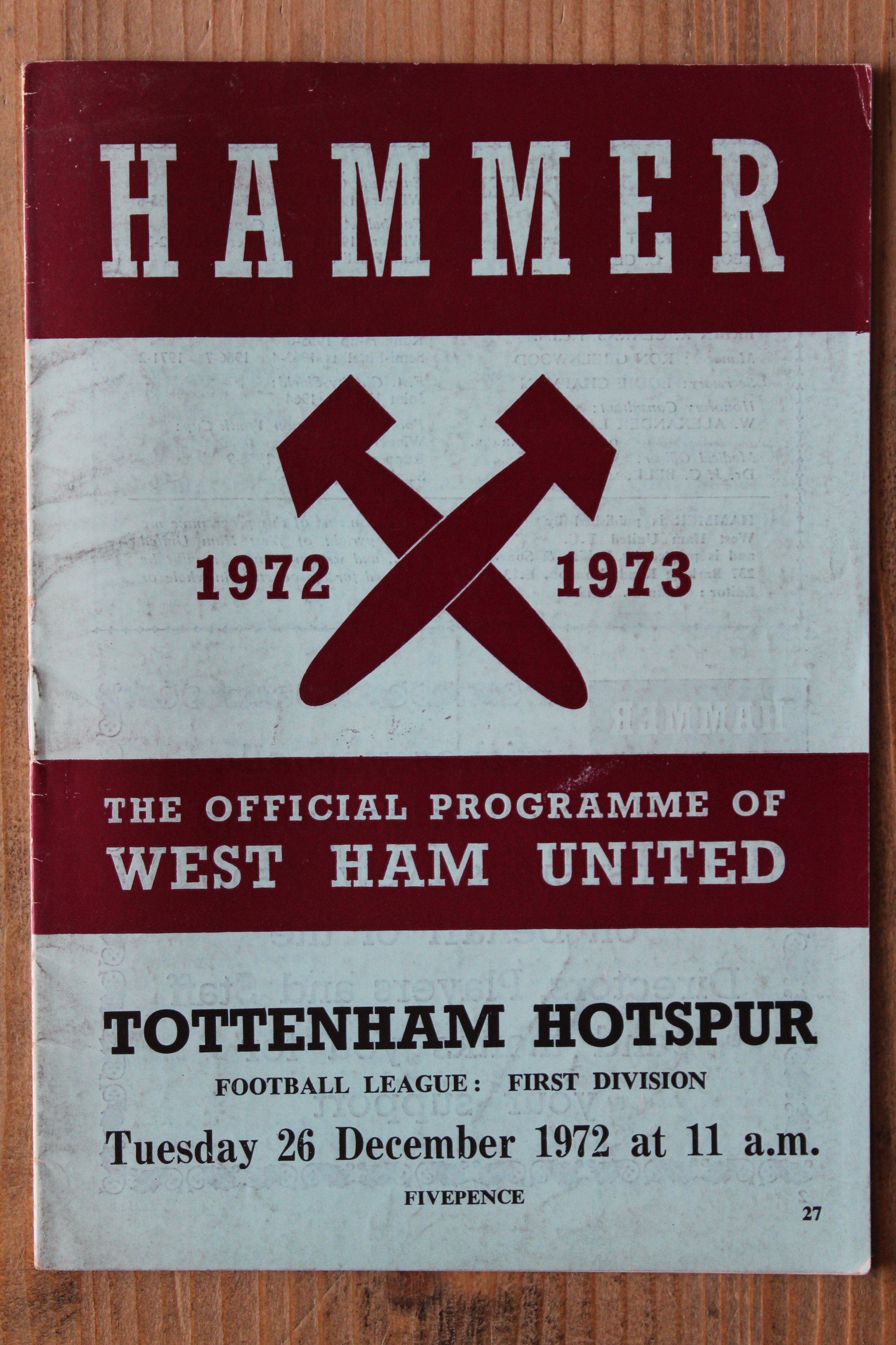 West Ham United FC v Tottenham Hotspur FC