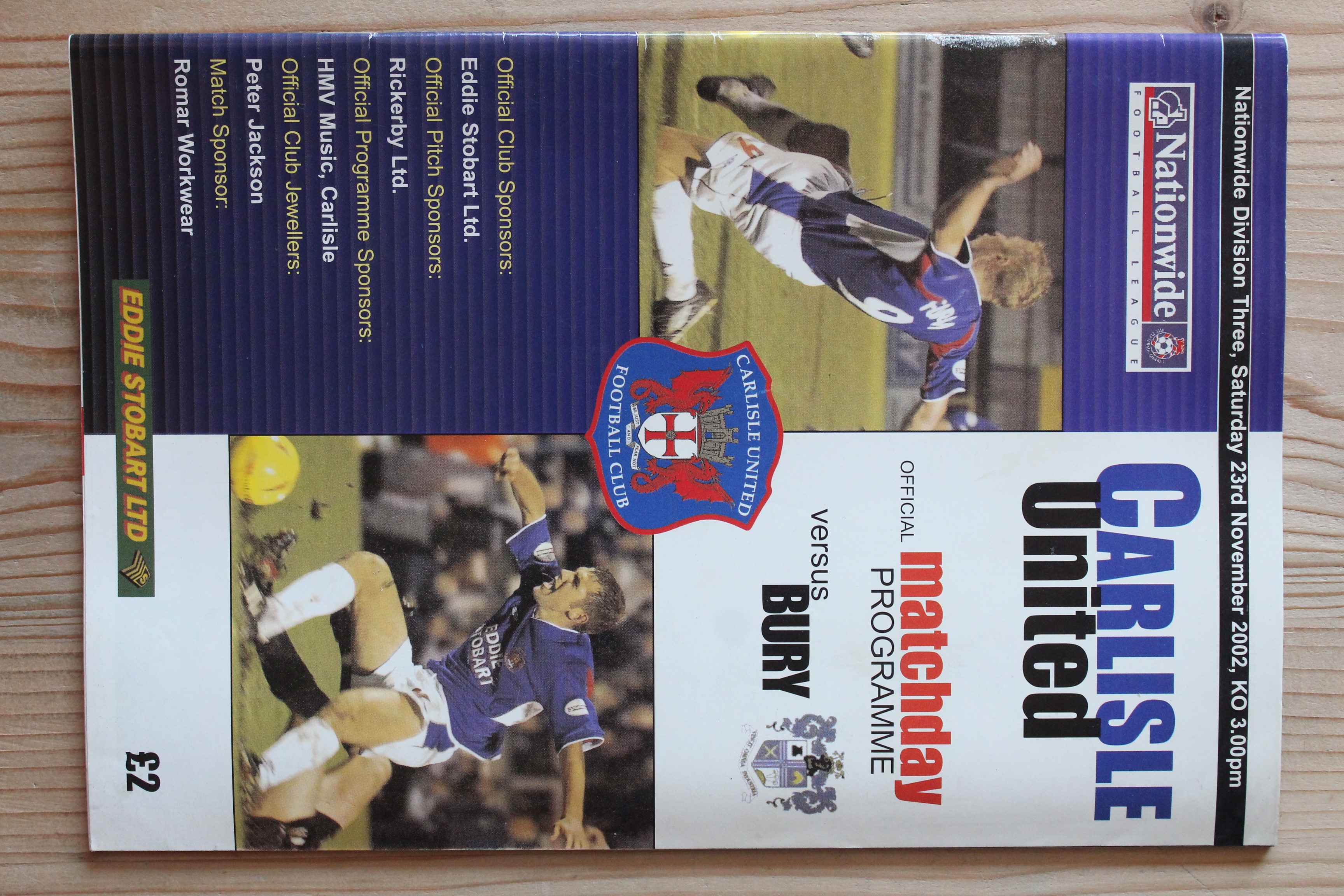 Carlisle United FC v Bury FC