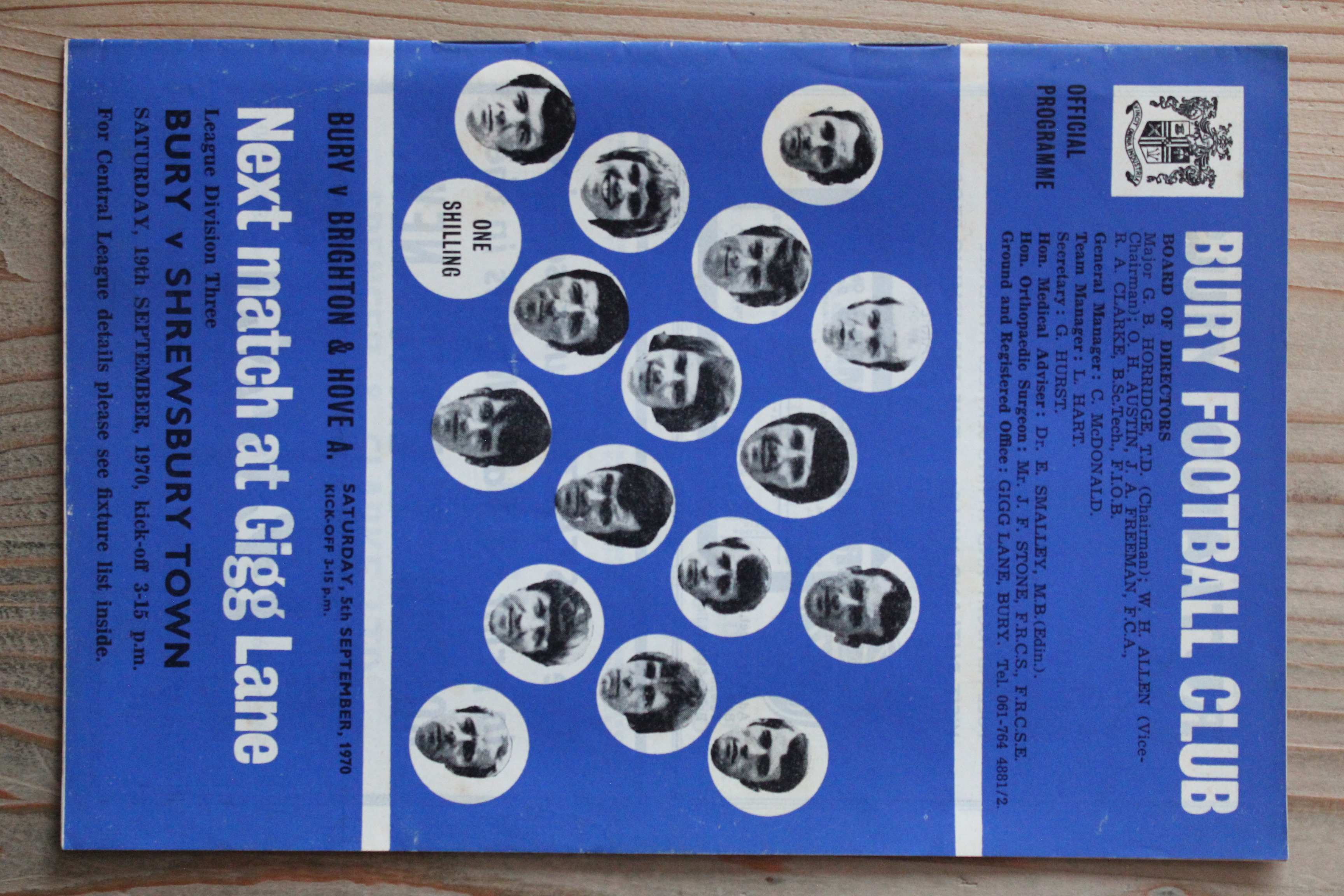 Bury FC v Brighton & Hove Albion FC