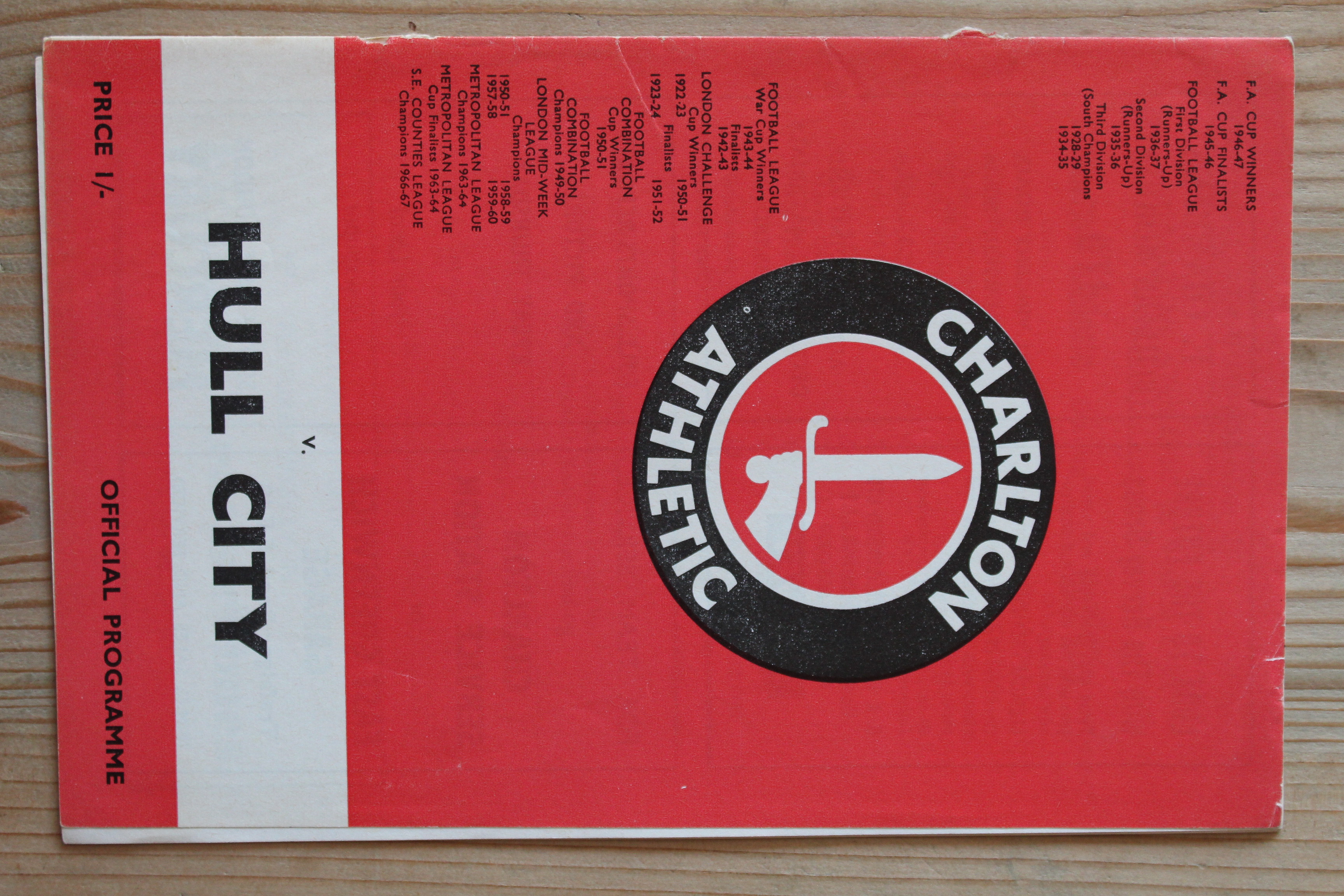 Charlton Athletic FC v Hull City FC