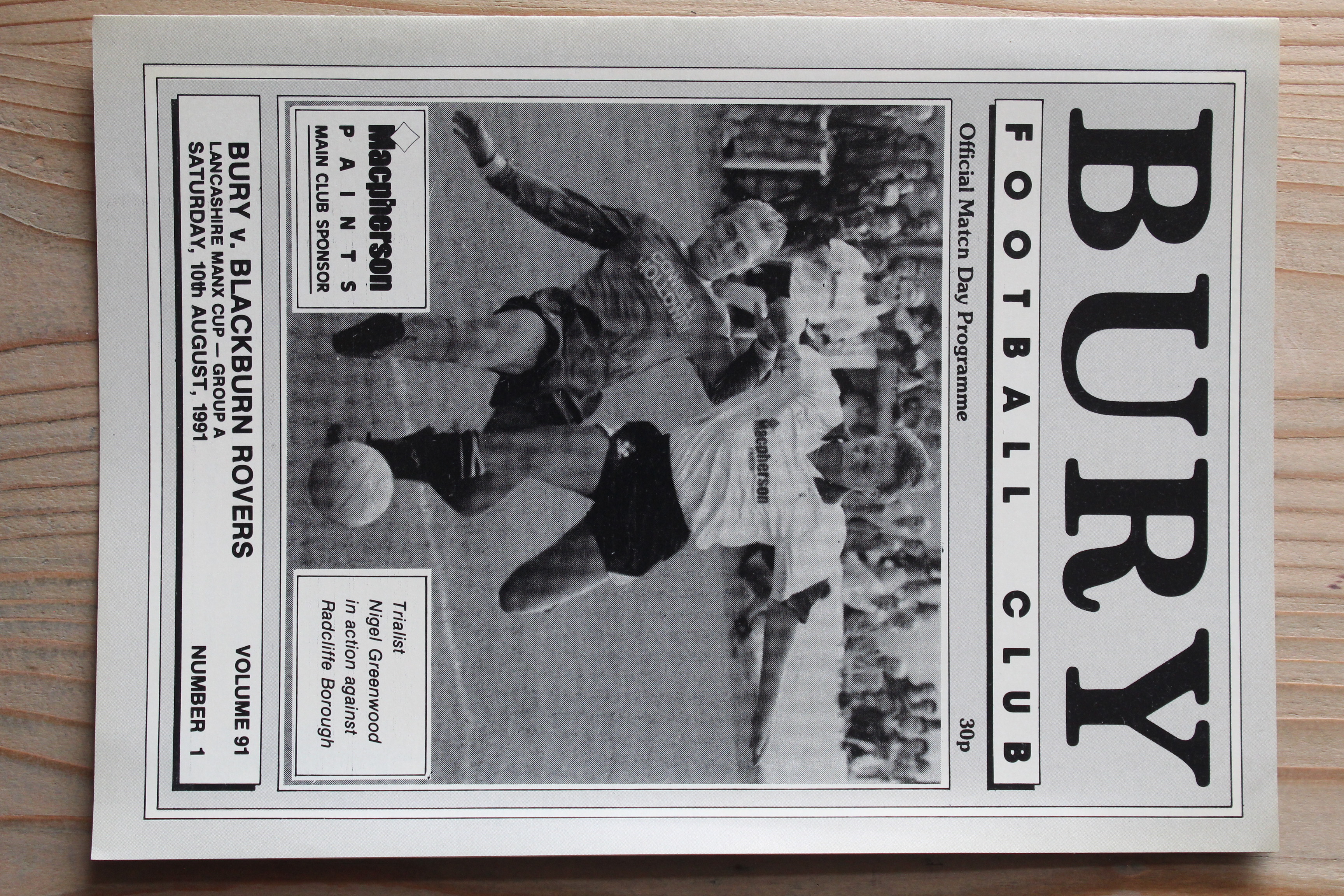 Bury FC v Blackburn Rovers FC