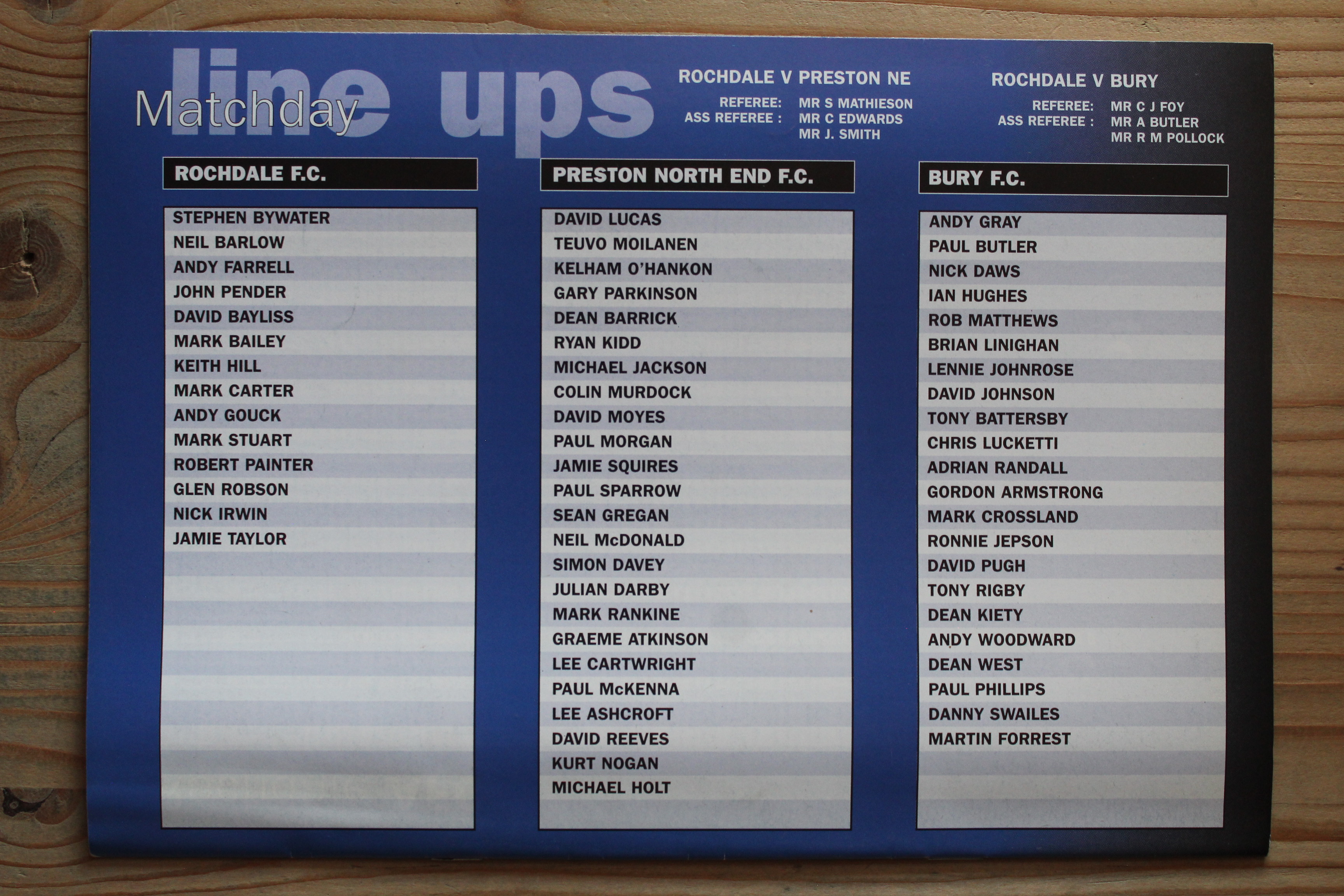 Rochdale FC v Preston North End FC