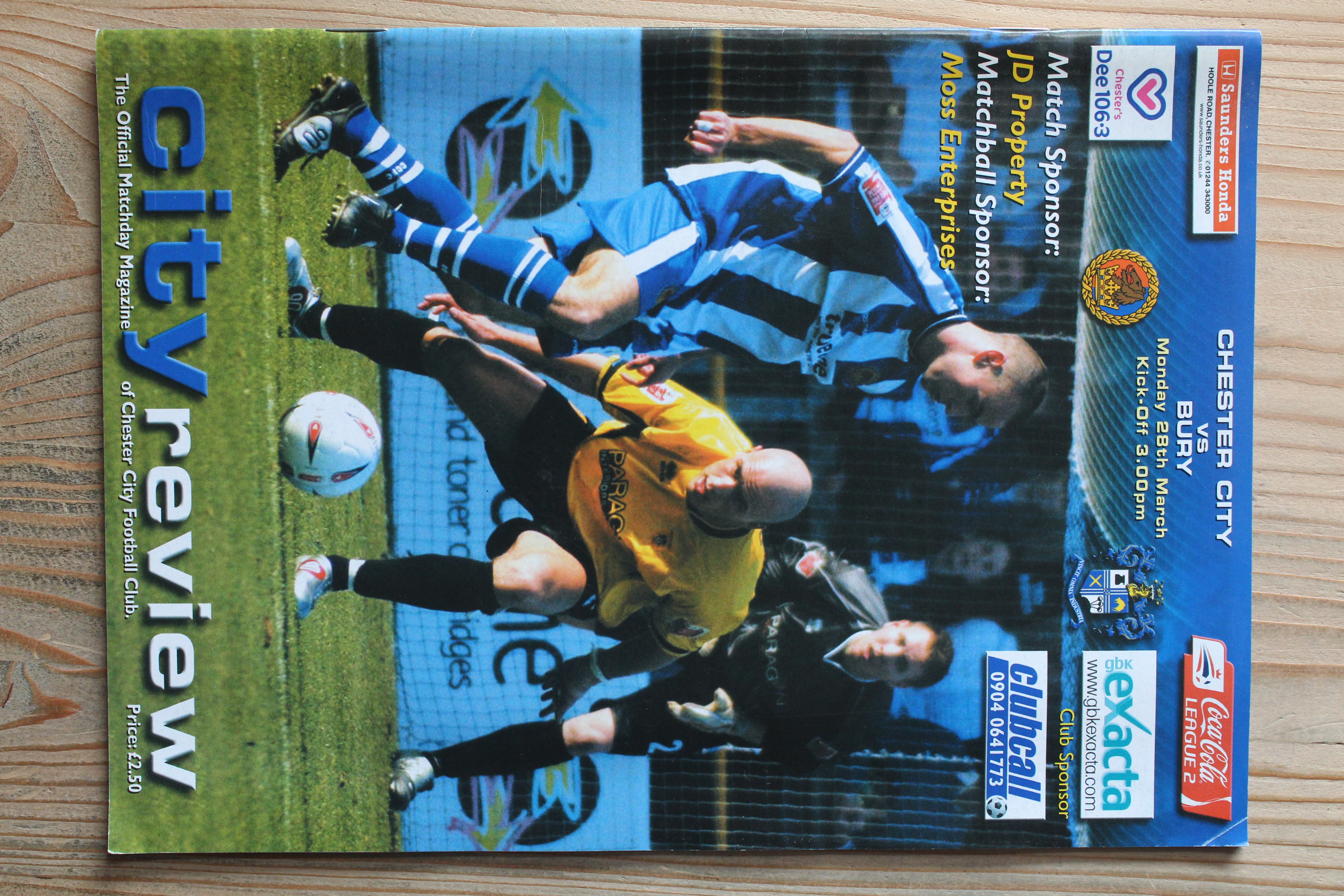 Chester City FC v Bury FC