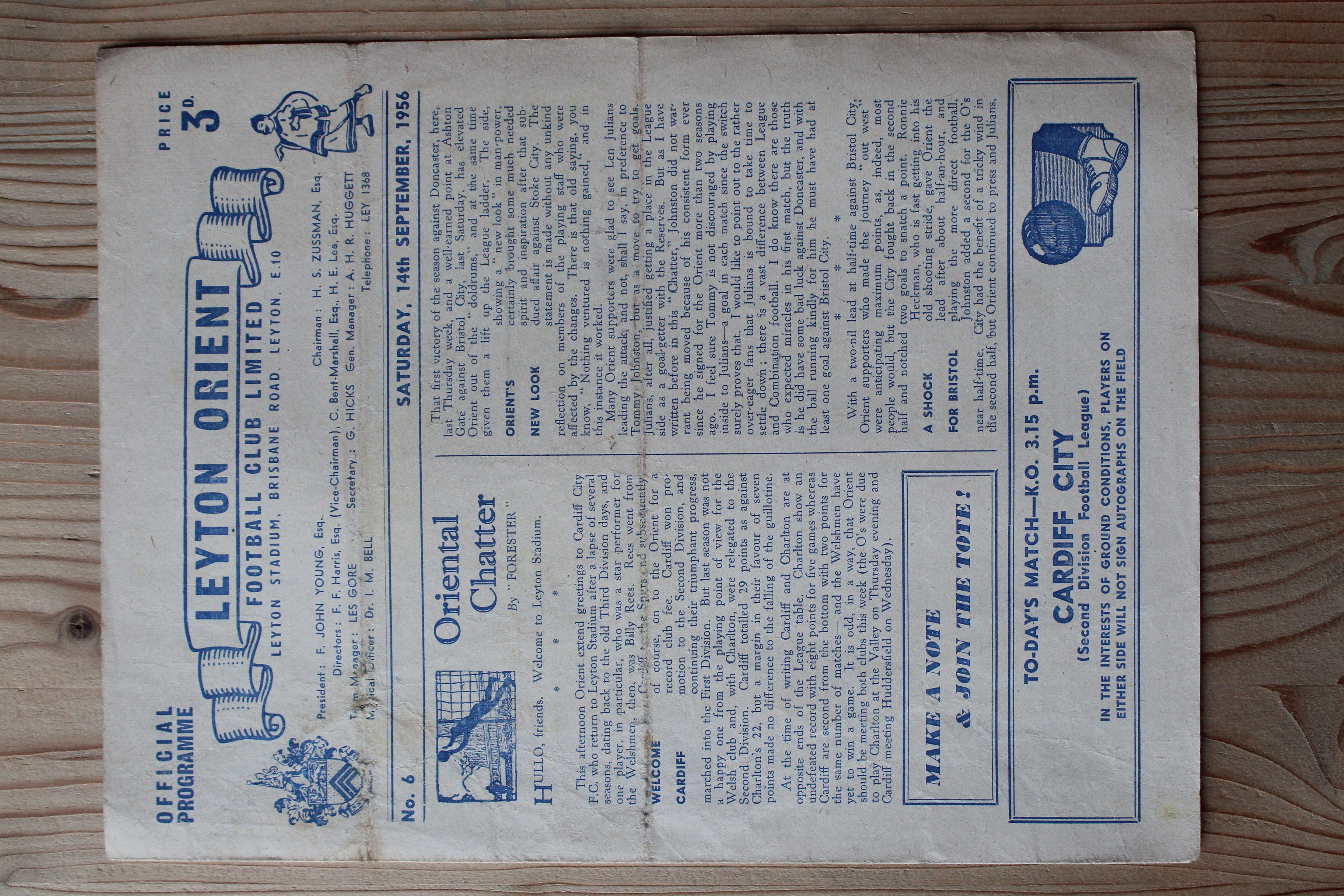 Leyton Orient FC v Cardiff City FC