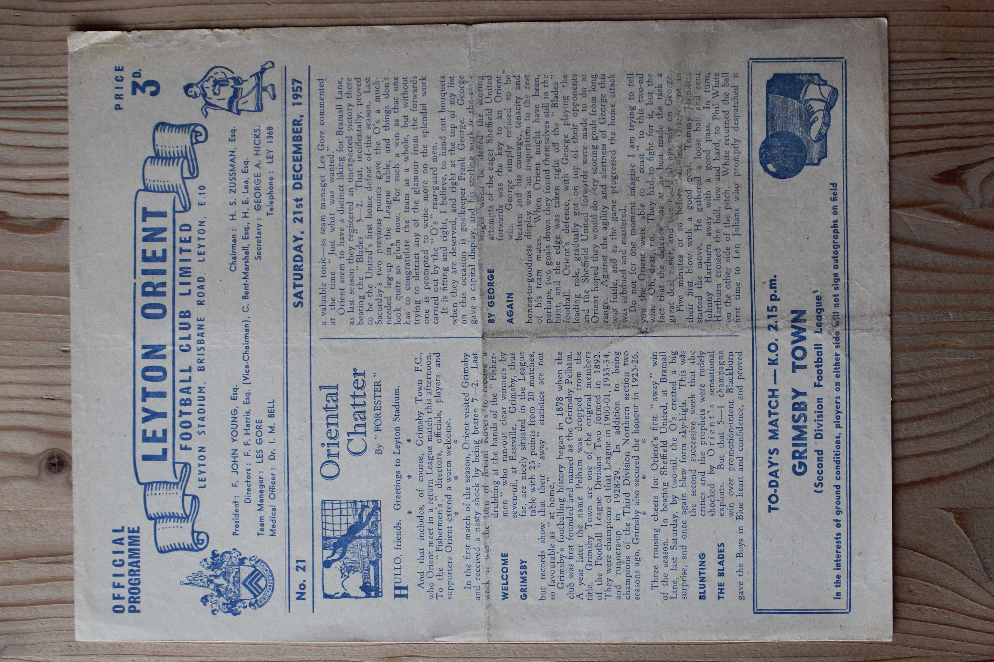 Leyton Orient FC v Grimsby Town FC