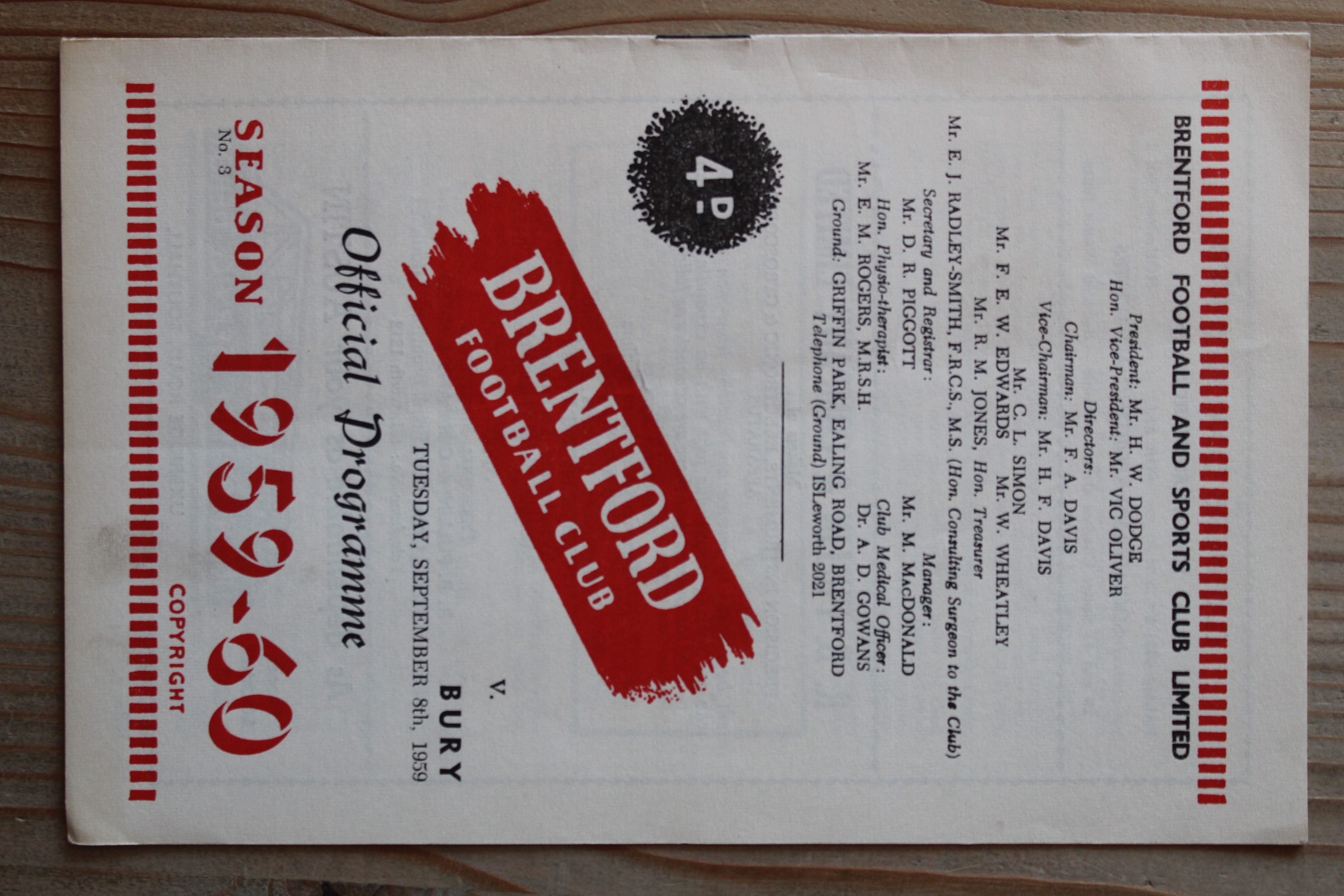 Brentford FC v Bury FC