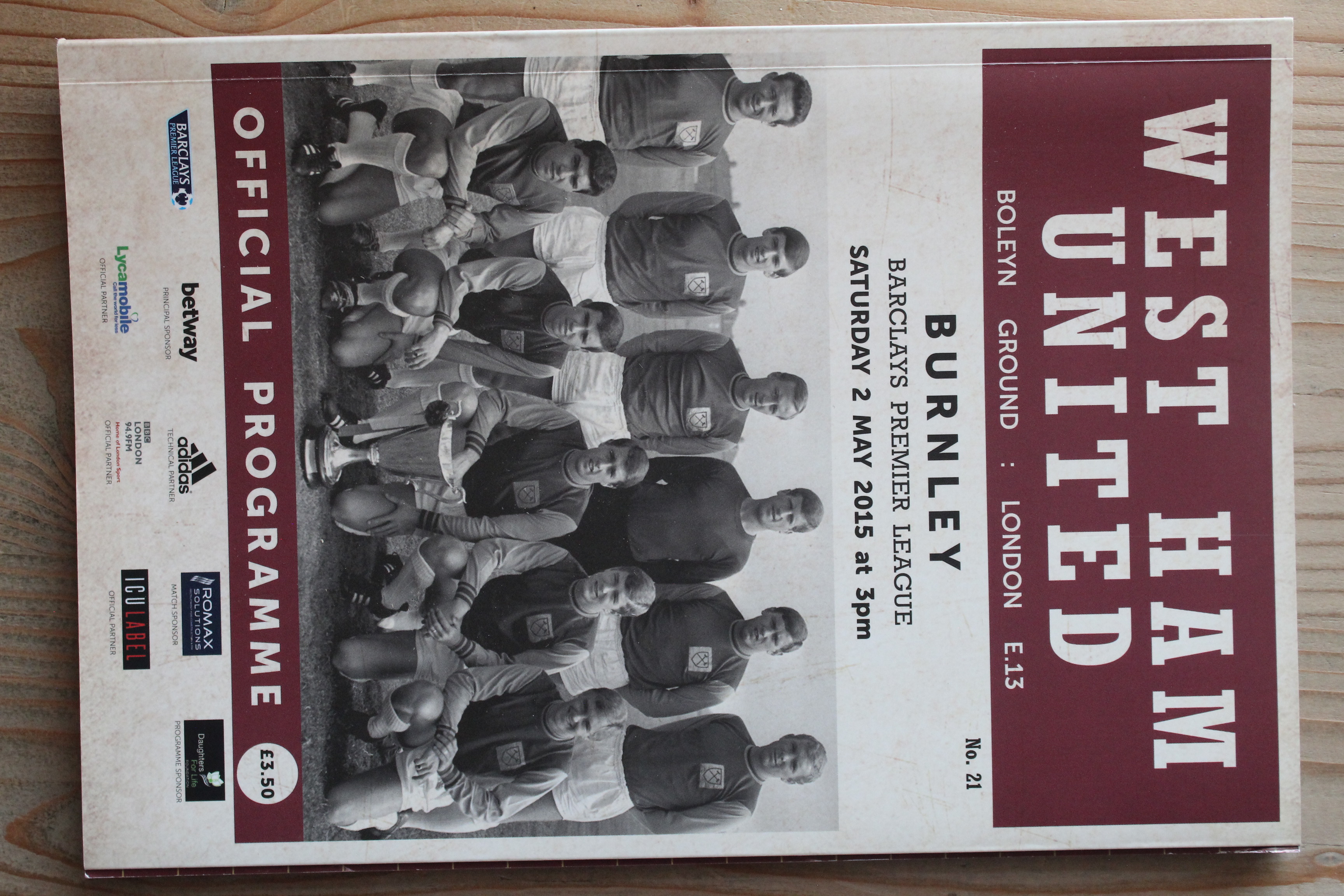 West Ham United FC v Burnley FC