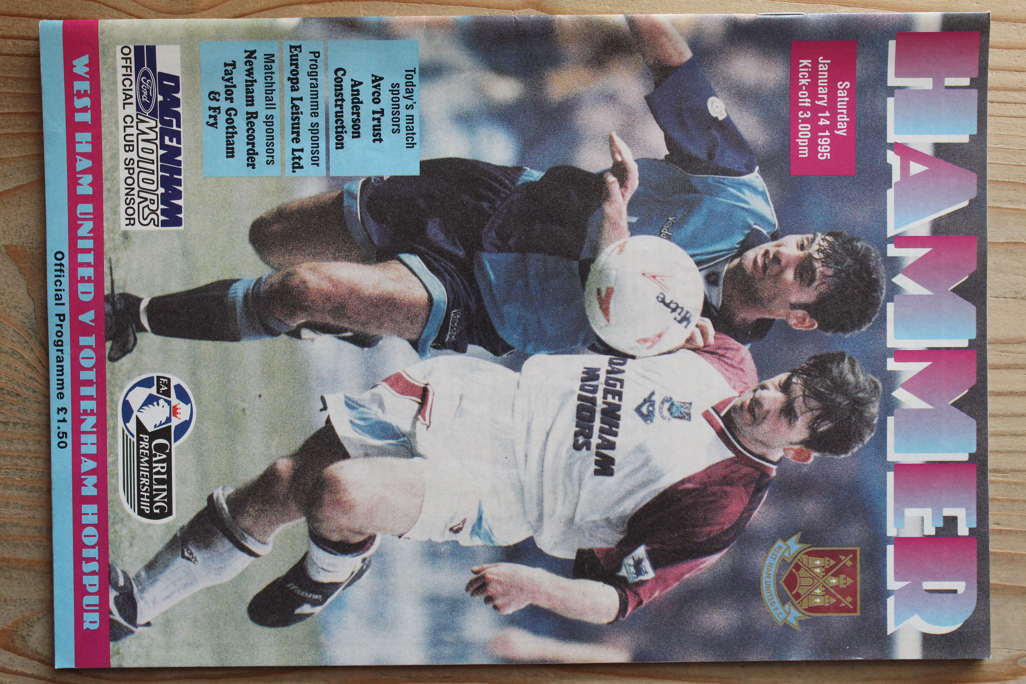 West Ham United FC v Tottenham Hotspur FC