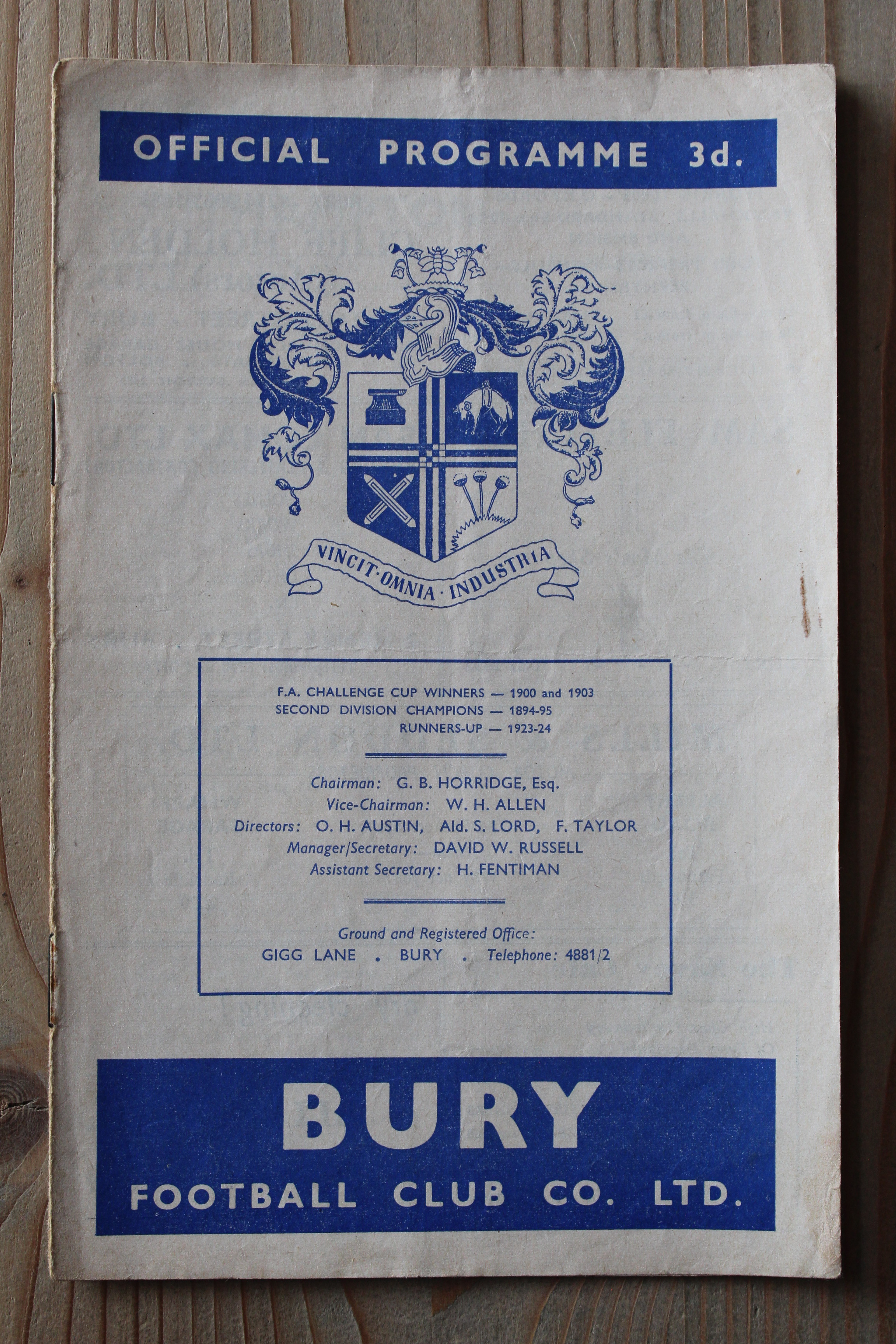 Bury FC v Southampton FC