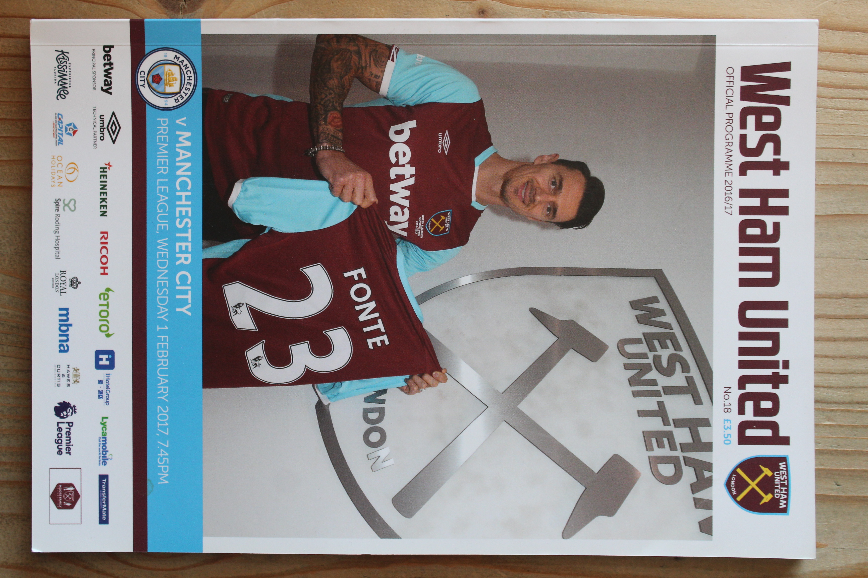 West Ham United FC v Manchester City FC