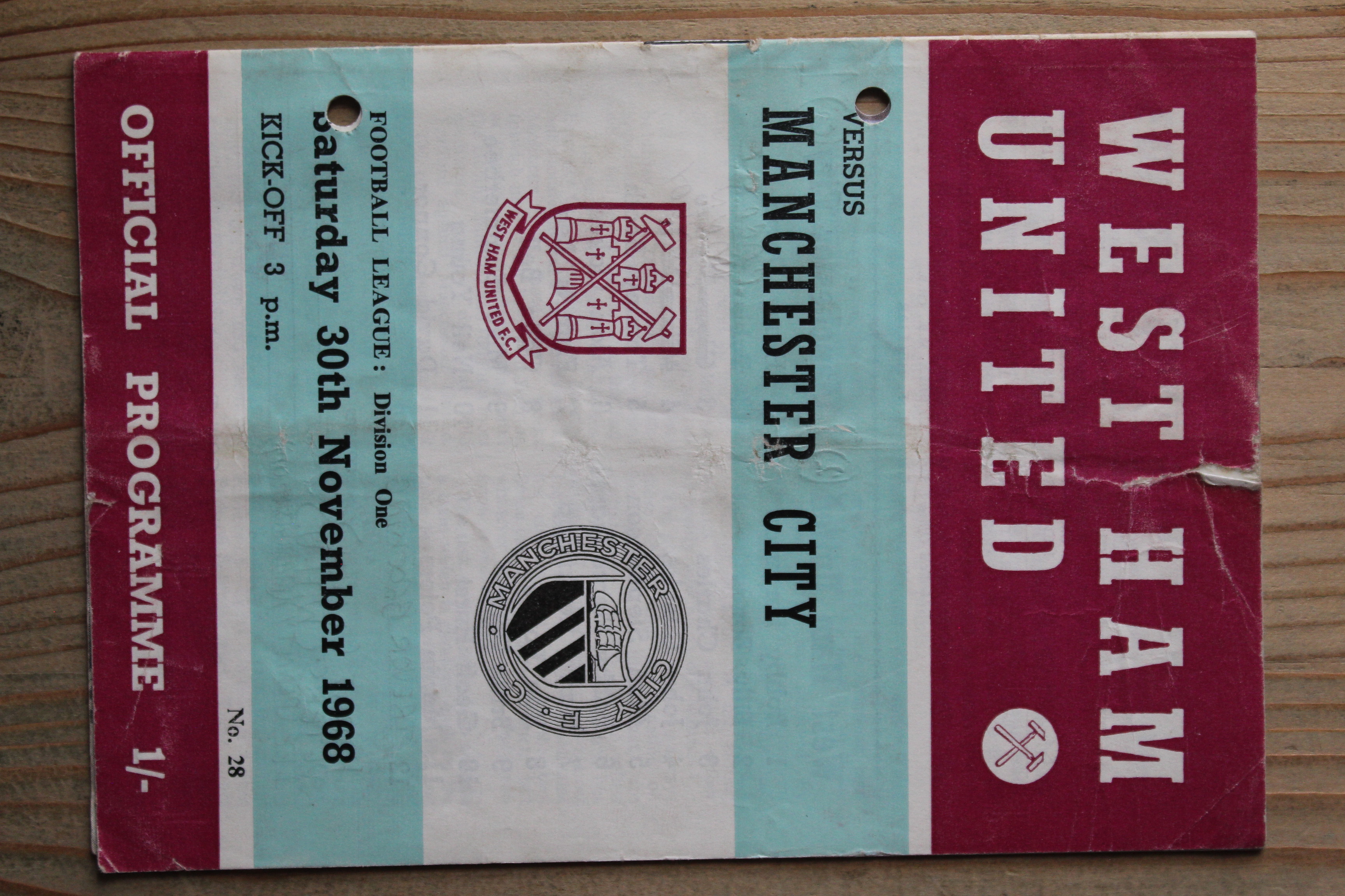 West Ham United FC v Manchester City FC