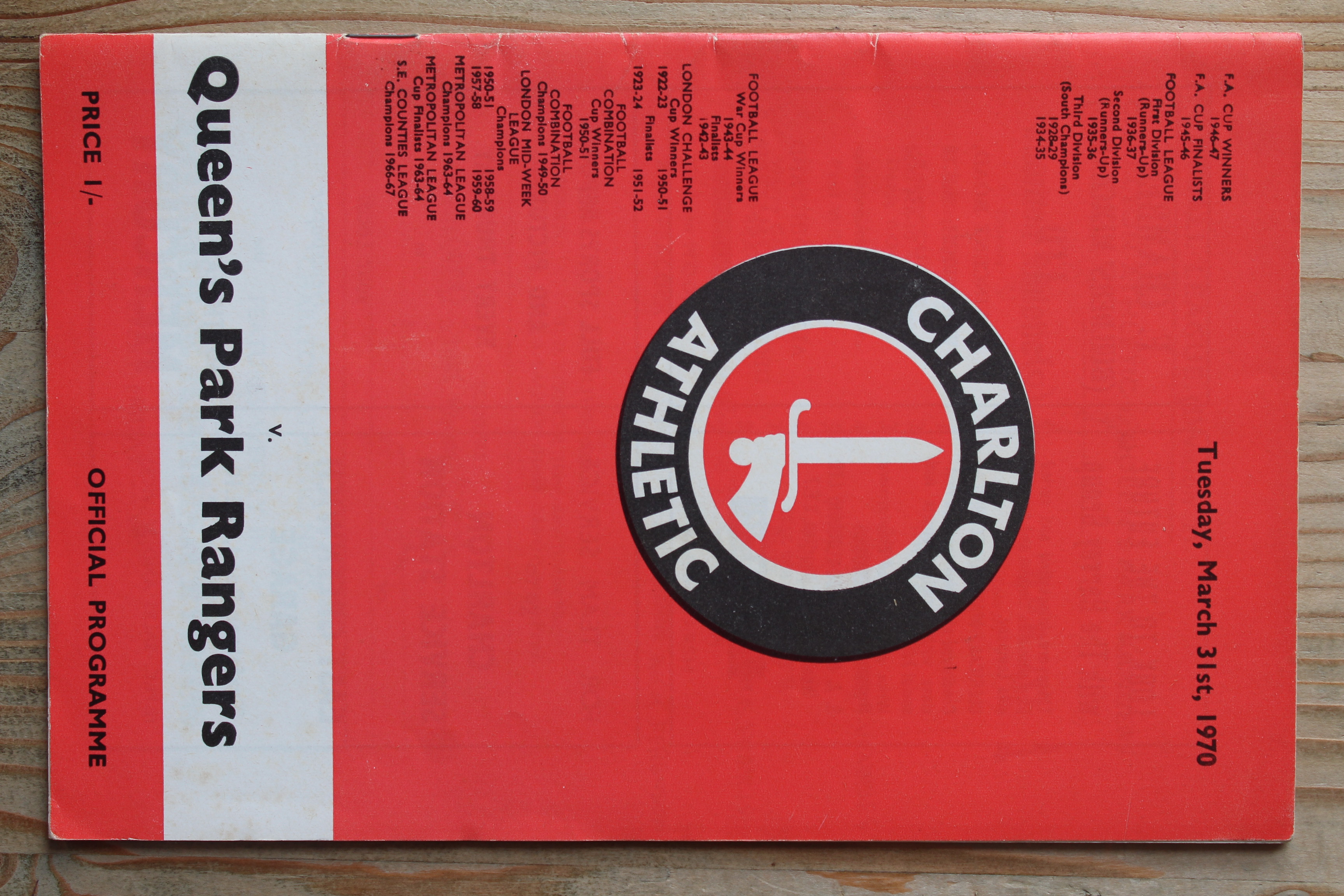 Charlton Athletic FC v Queens Park Rangers FC