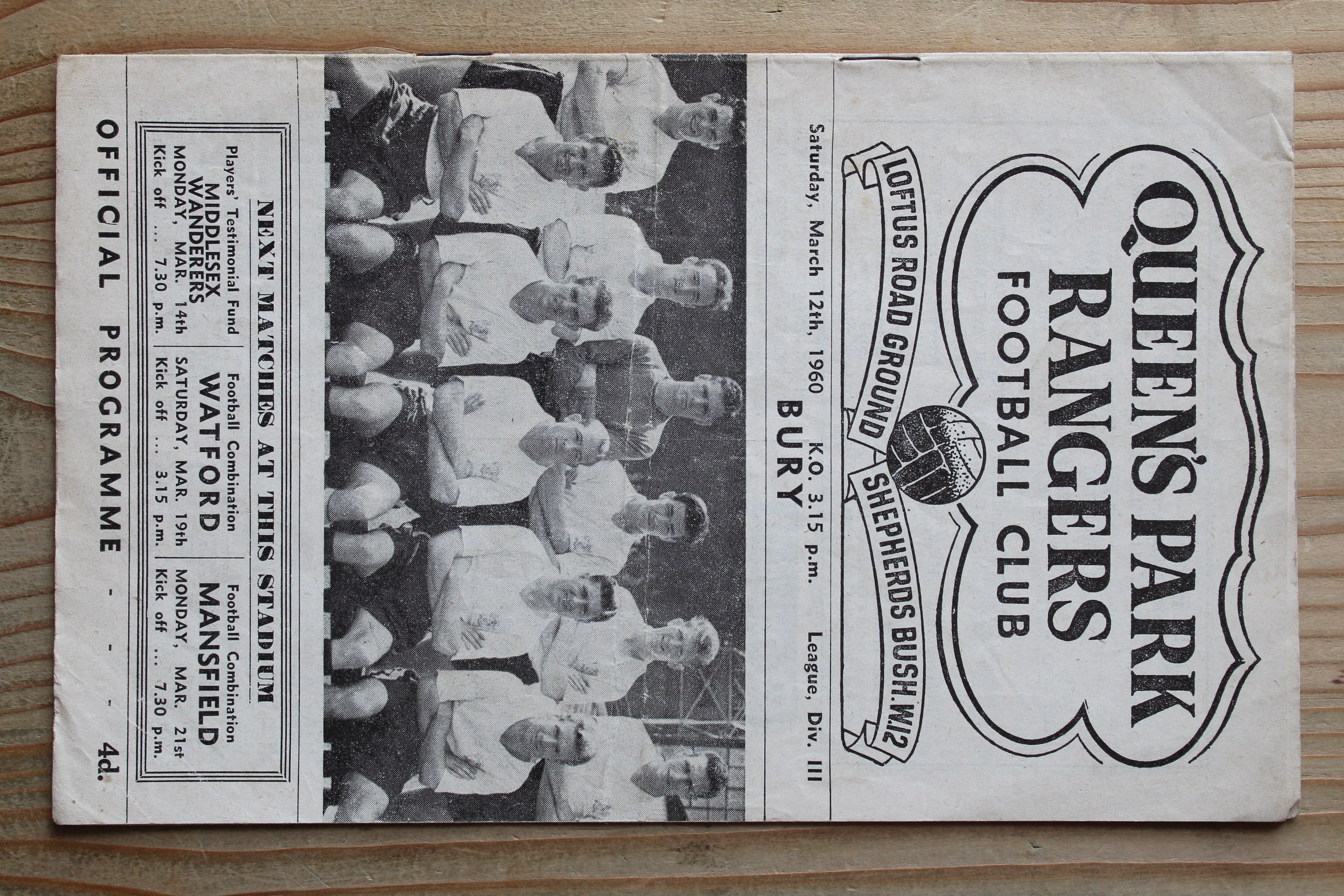 Queens Park Rangers FC v Bury FC