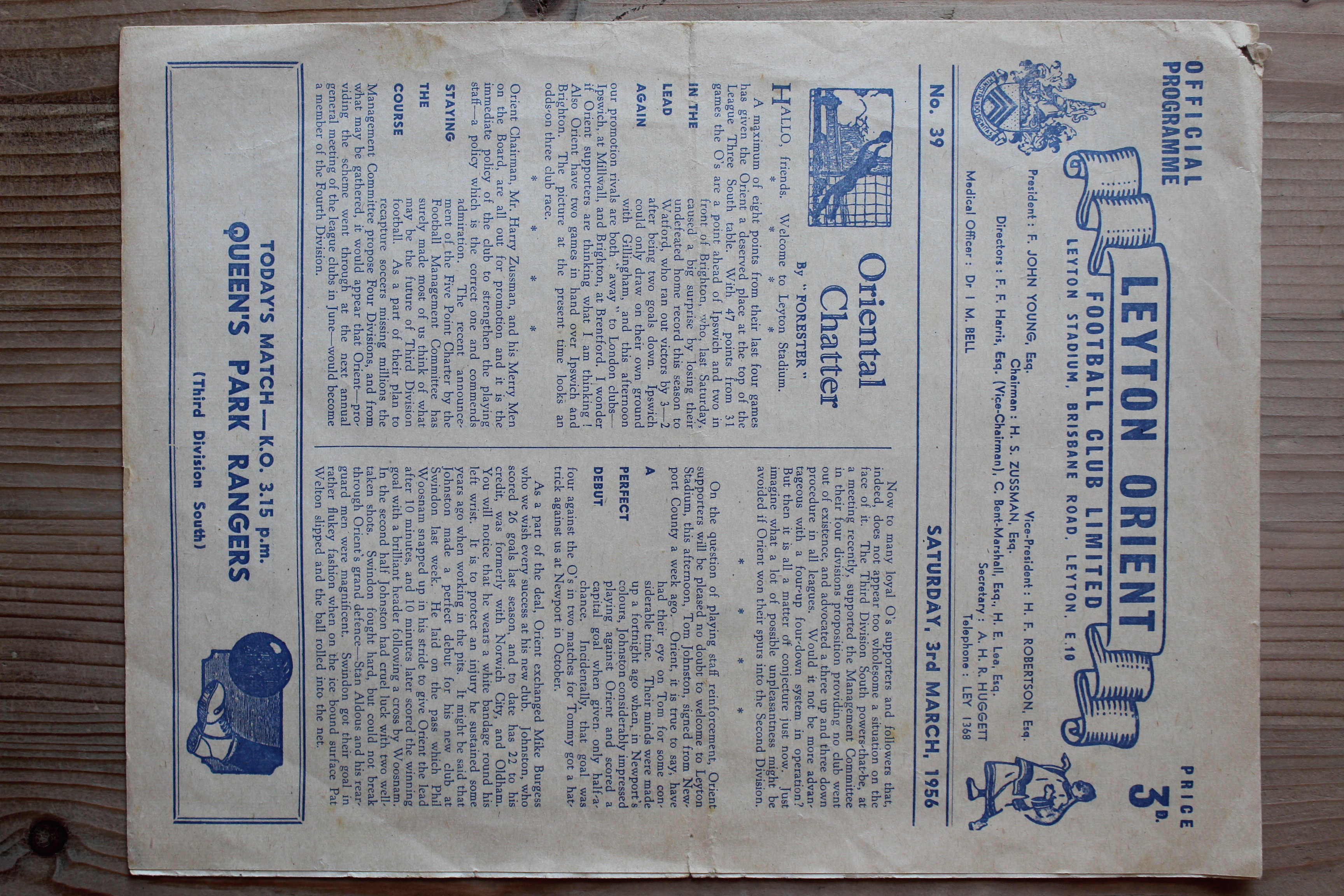 Leyton Orient FC v Queens Park Rangers FC