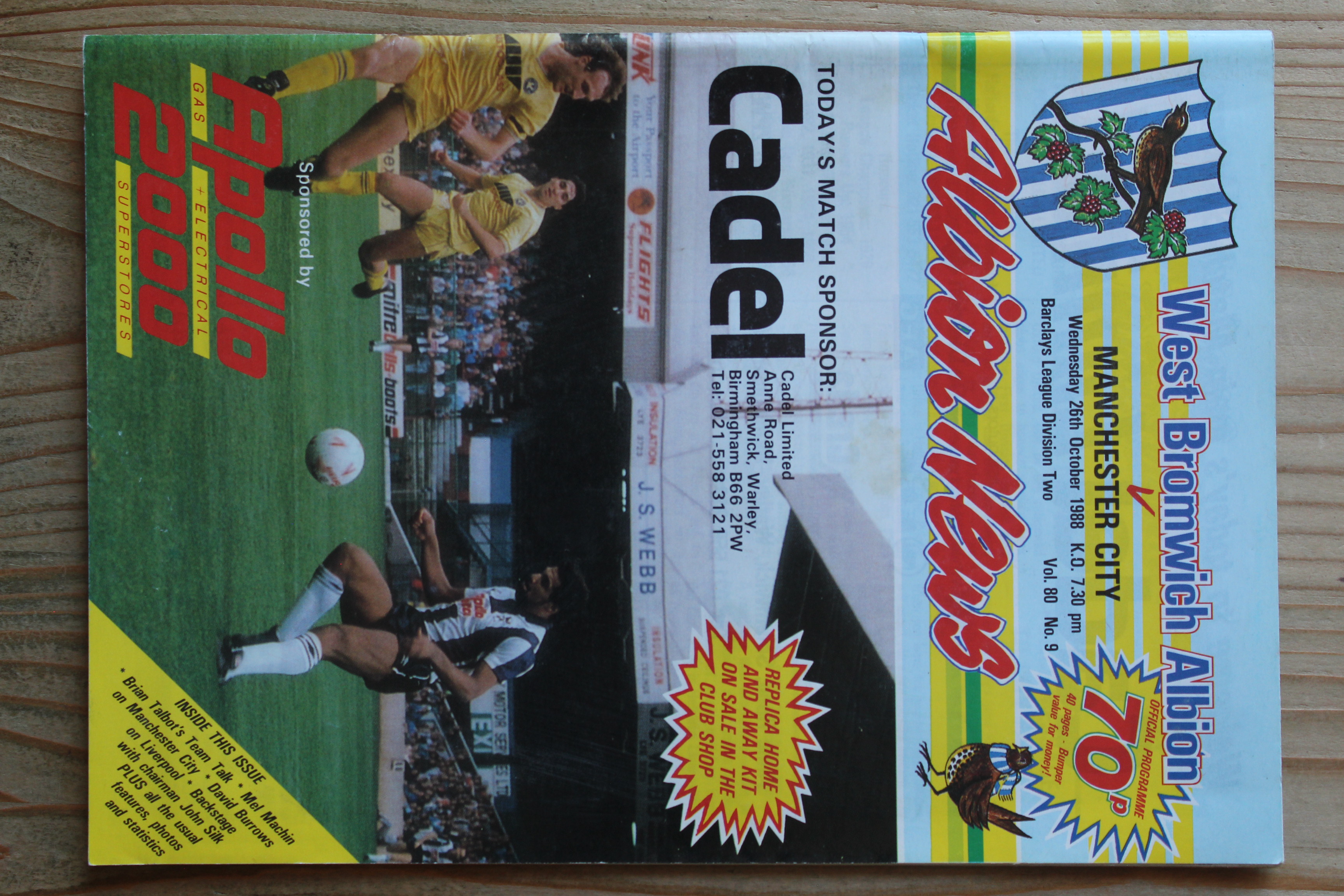 West Bromwich Albion FC  v Manchester City FC