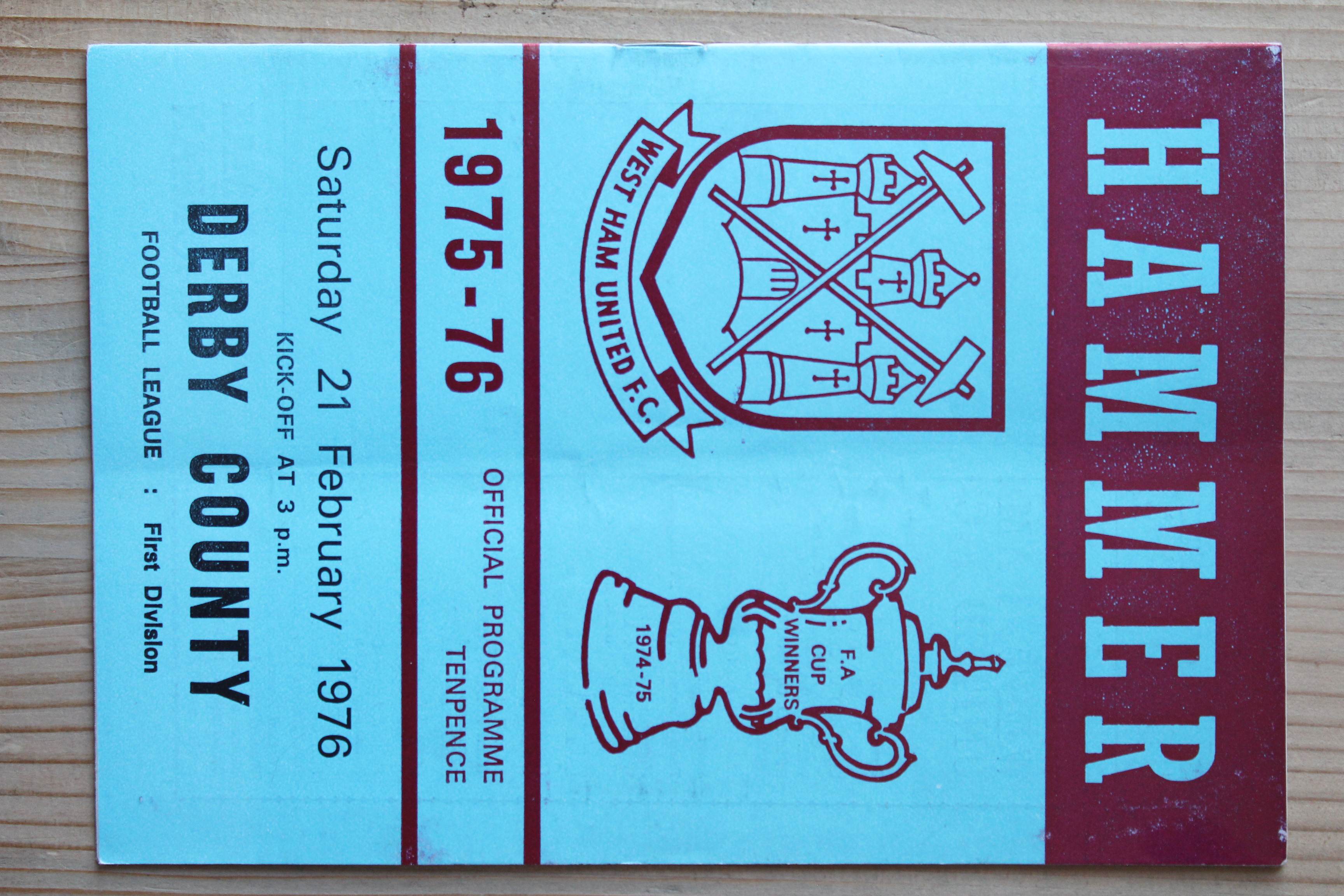West Ham United FC v Derby County FC