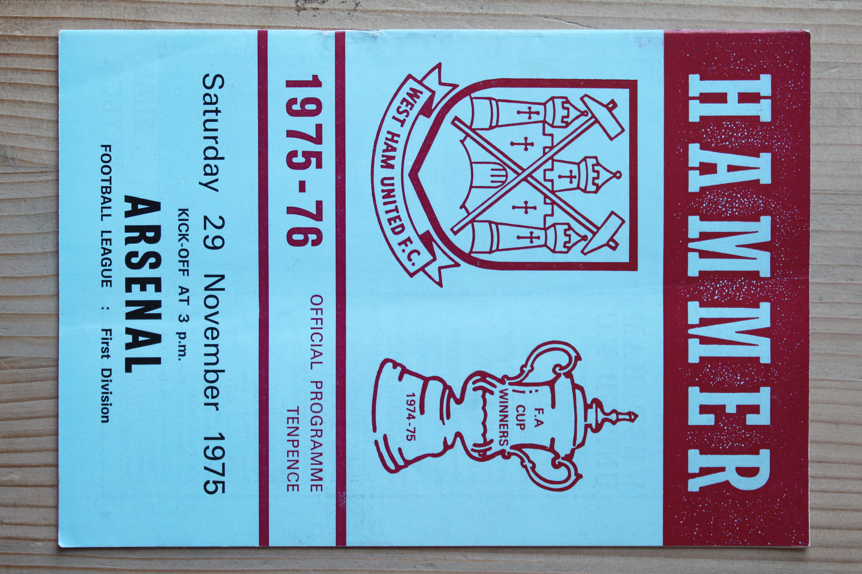 West Ham United FC v Arsenal FC
