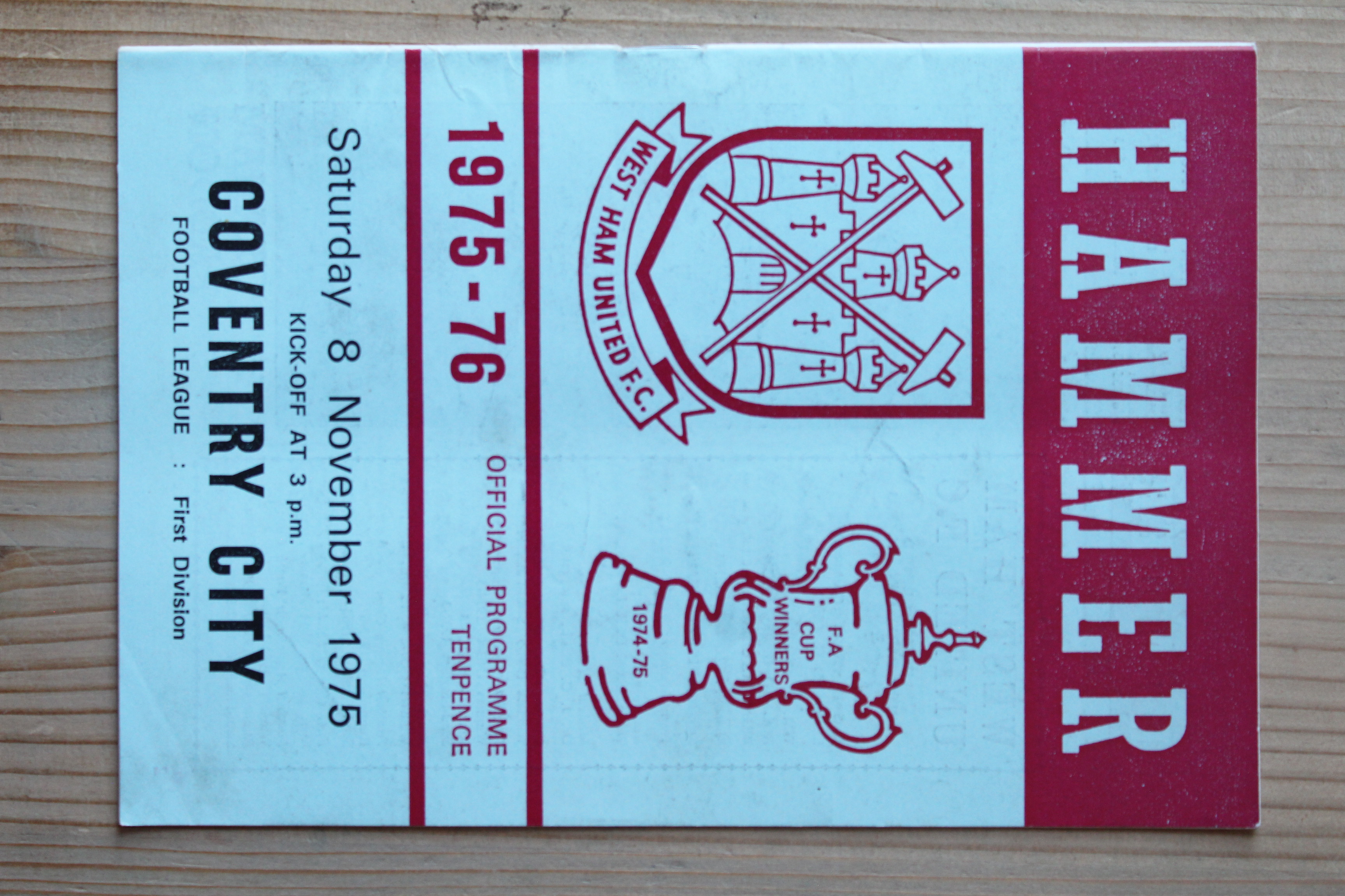 West Ham United FC v Coventry City FC