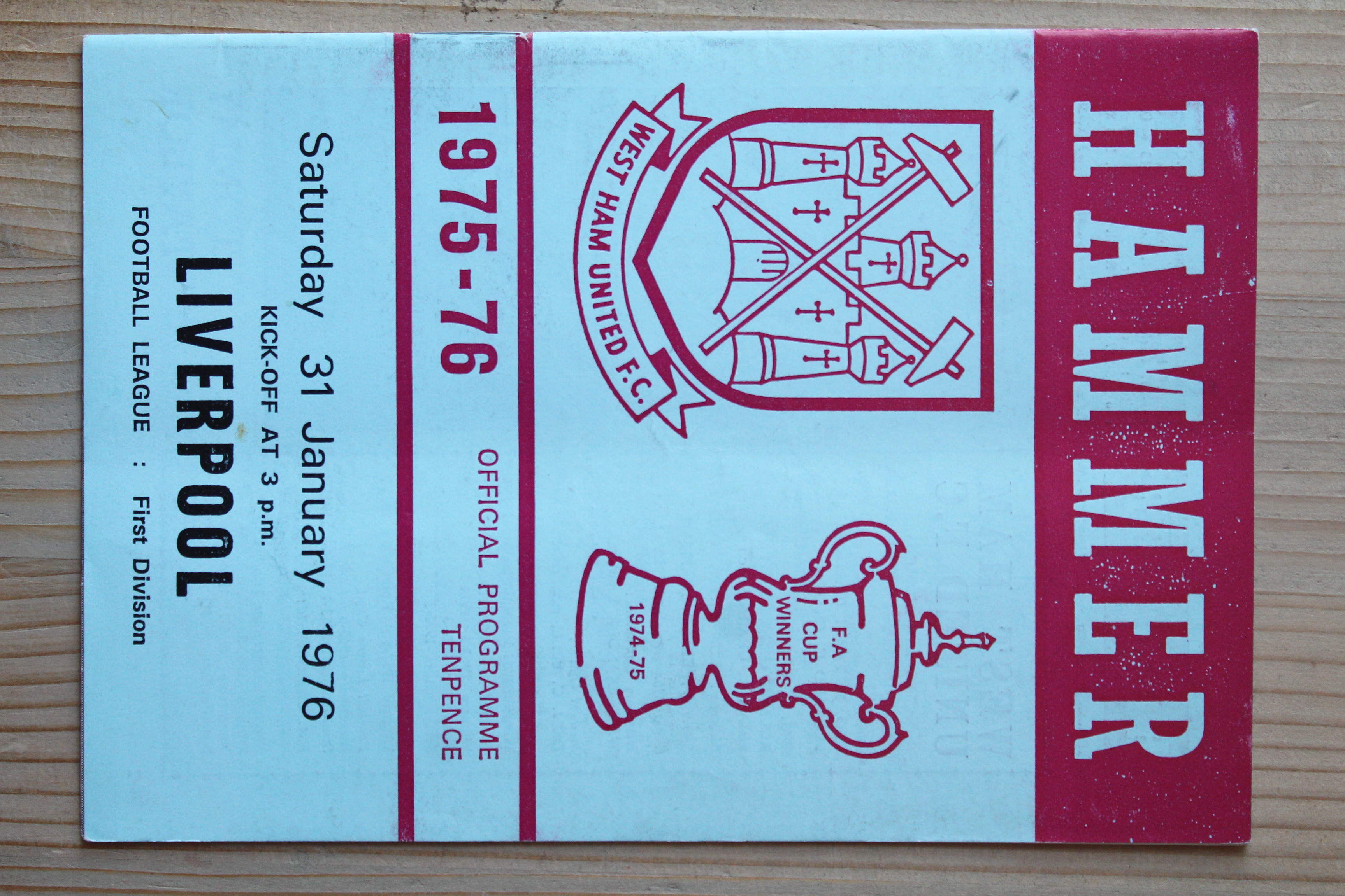 West Ham United FC v Liverpool FC