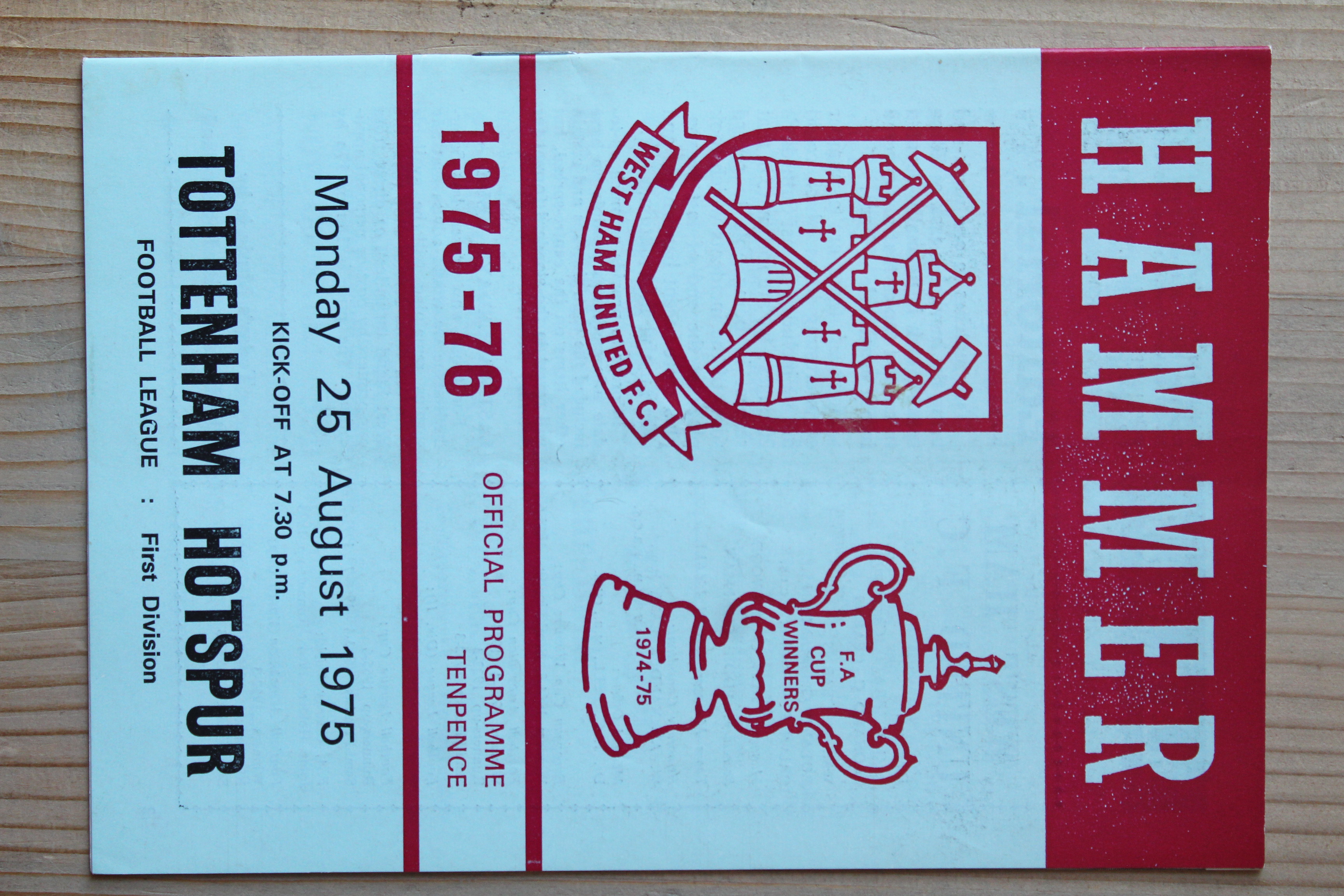 West Ham United FC v Tottenham Hotspur FC