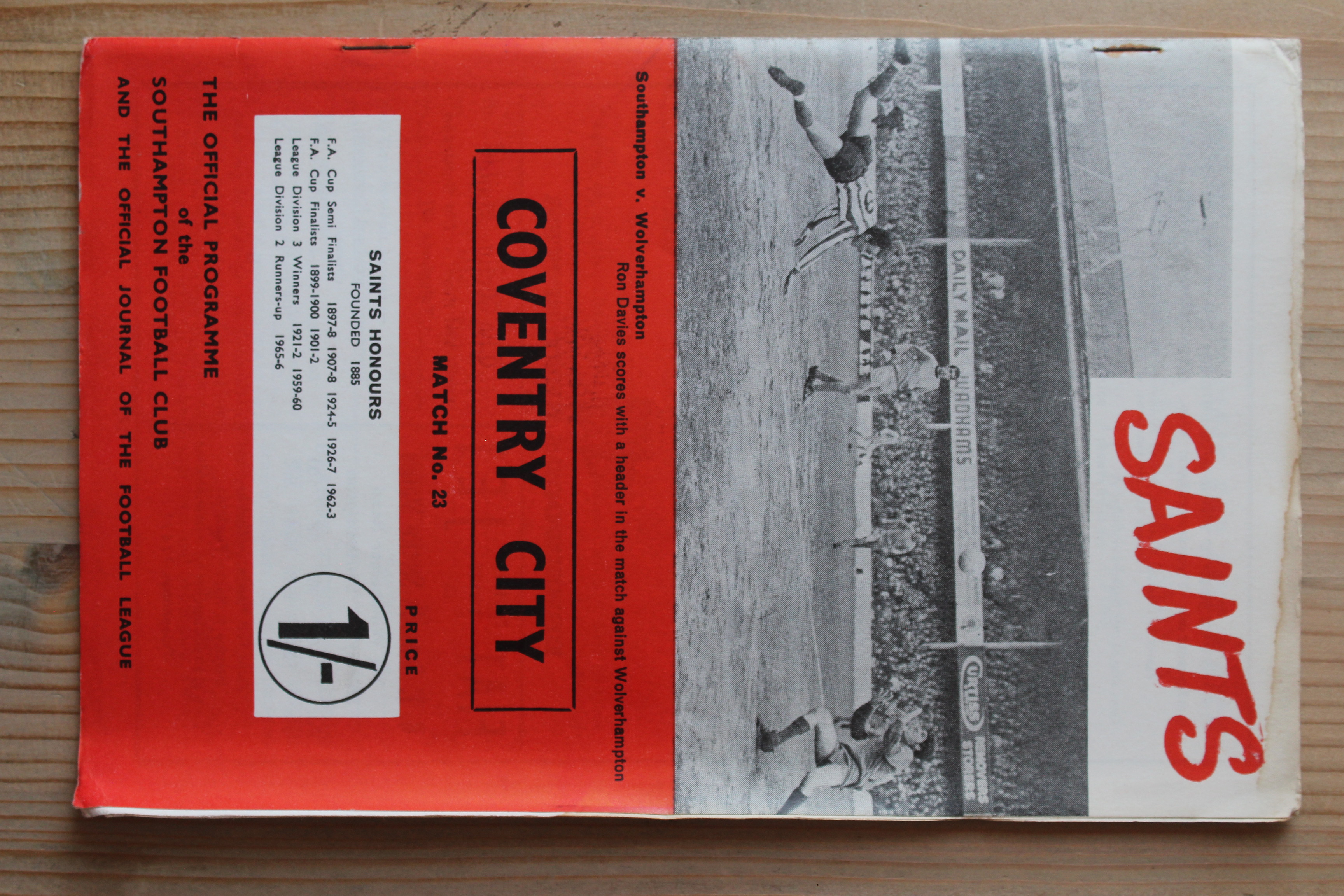 Southampton FC v Coventry City FC