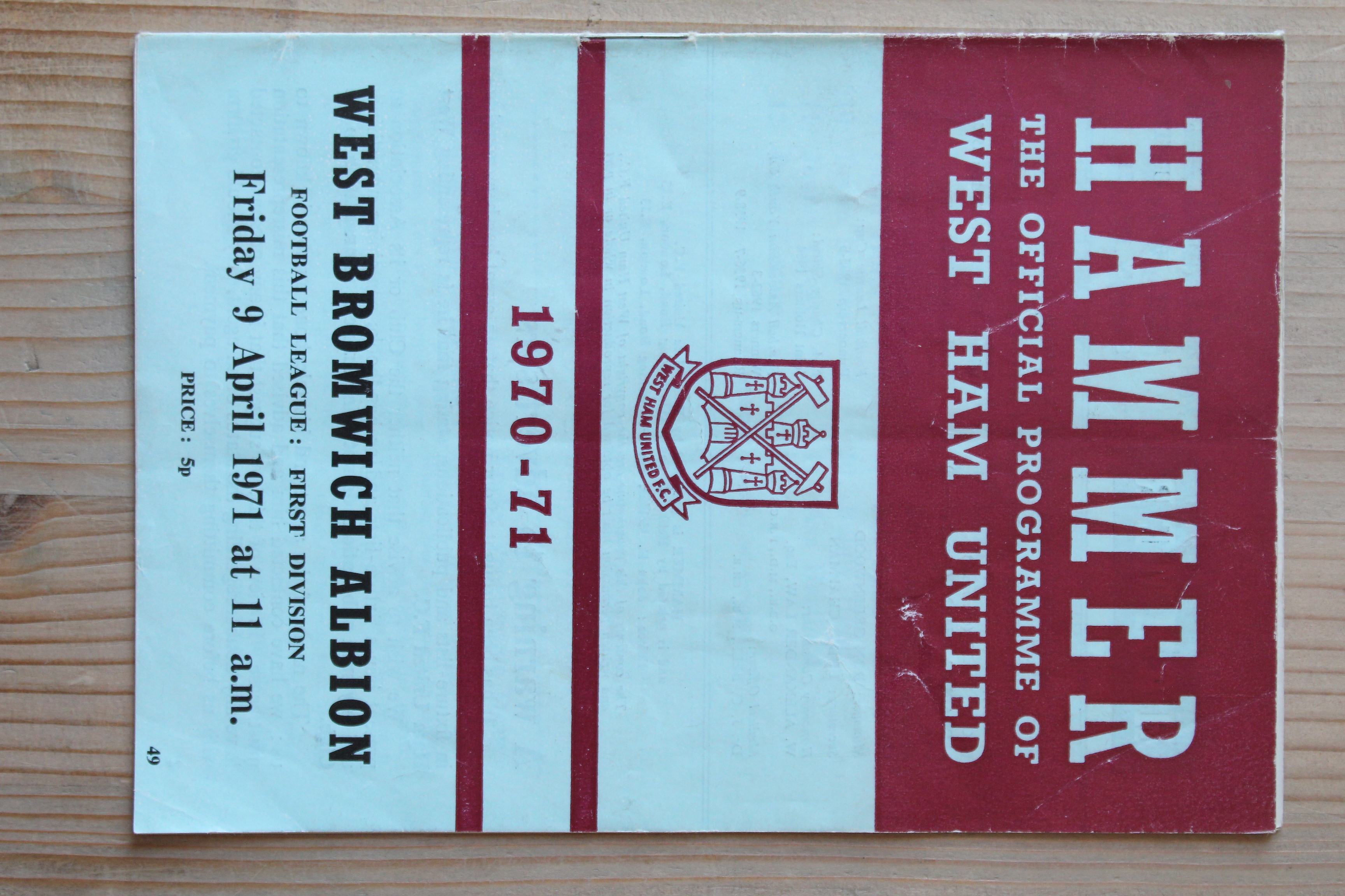 West Ham United FC v West Bromwich Albion FC 