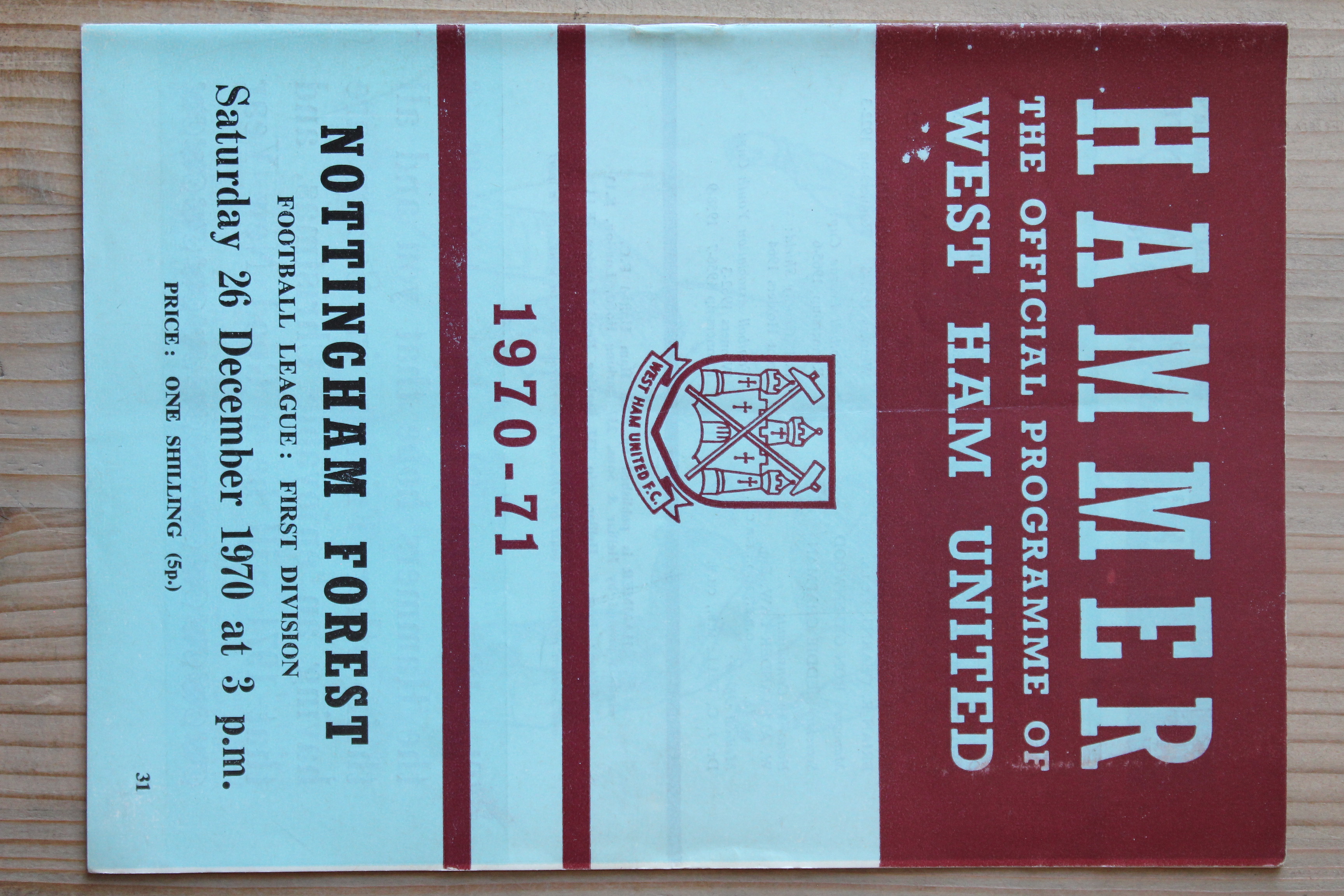 West Ham United FC v Nottingham Forest FC