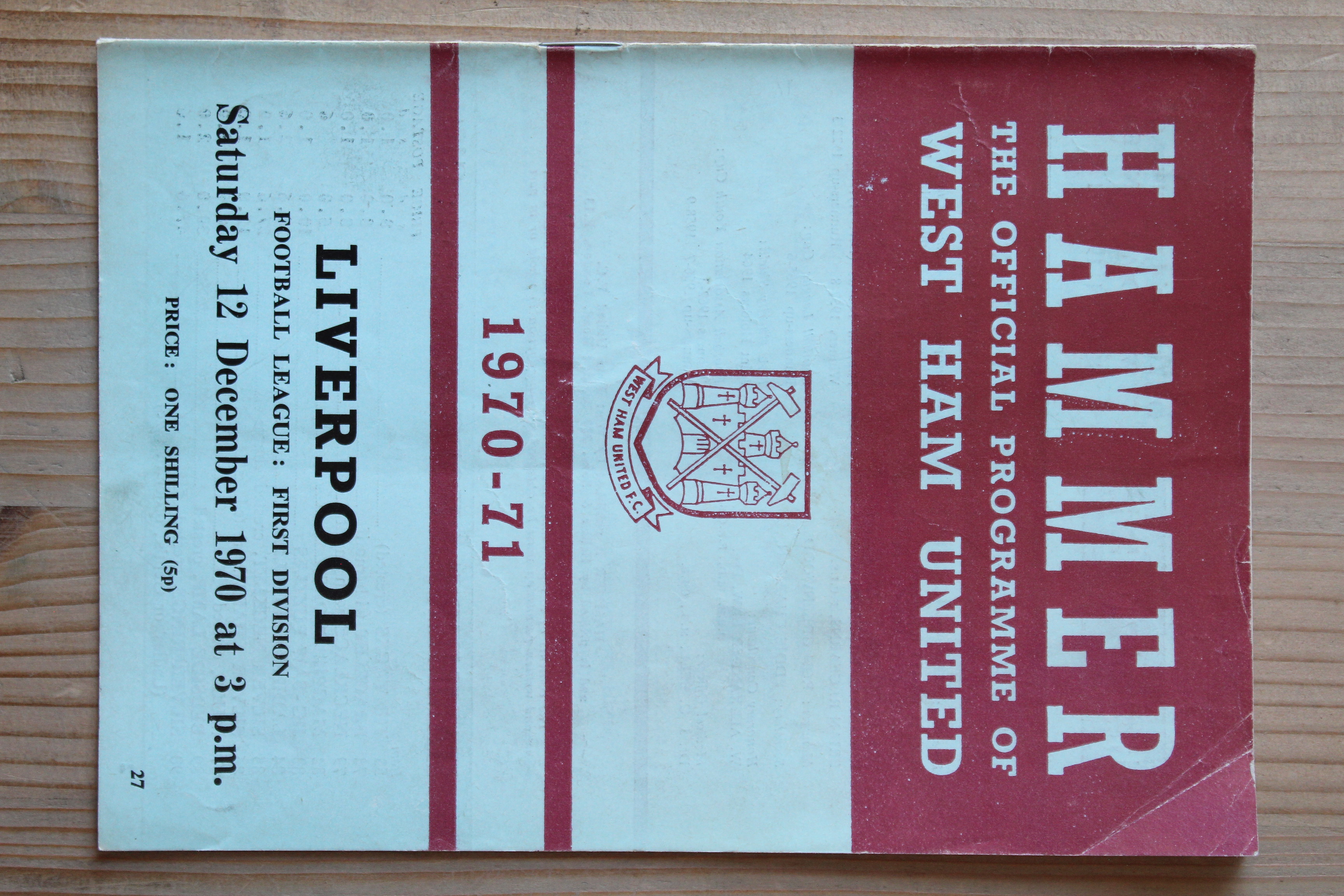 West Ham United FC v Liverpool FC