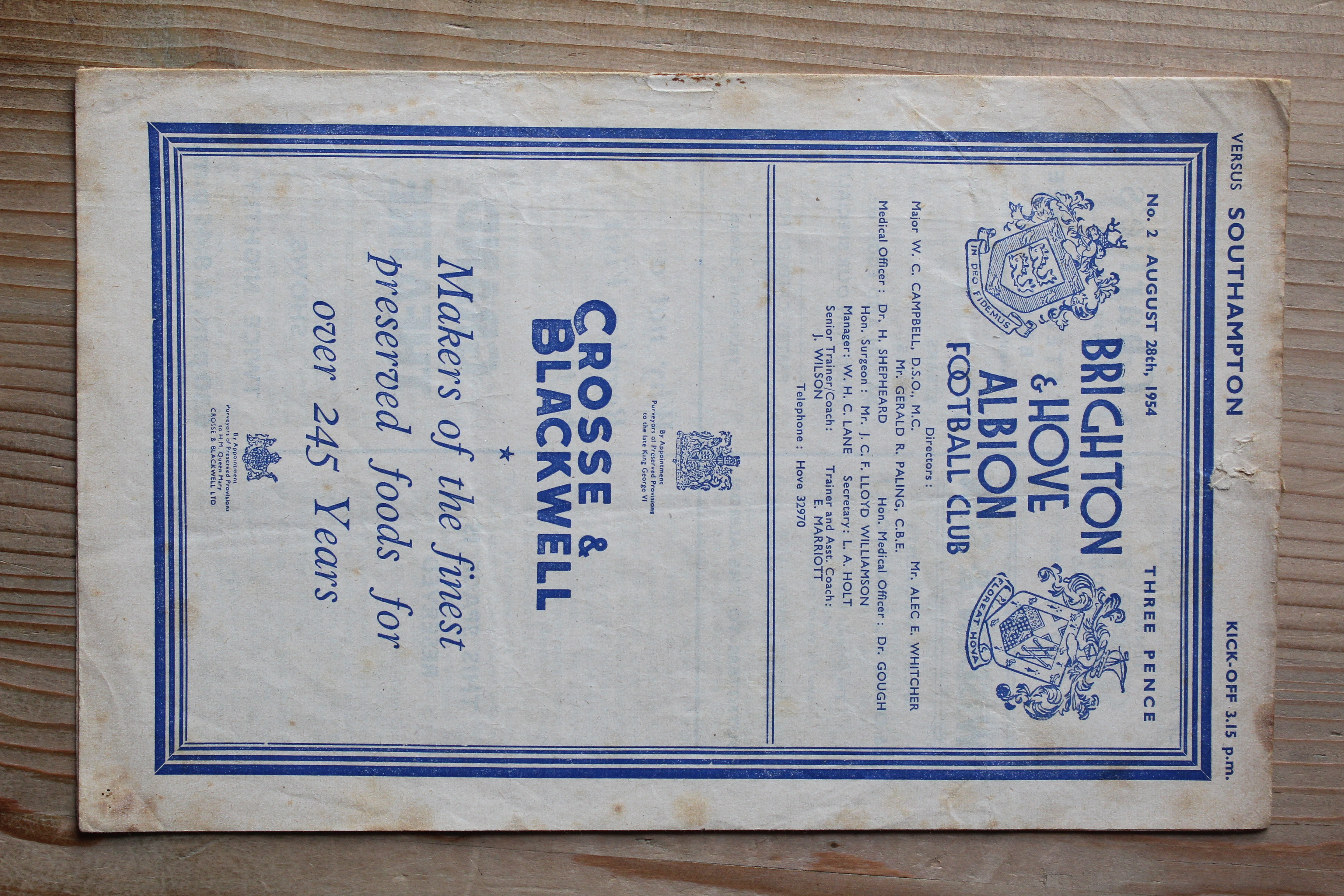 Brighton & Hove Albion FC v Southampton FC