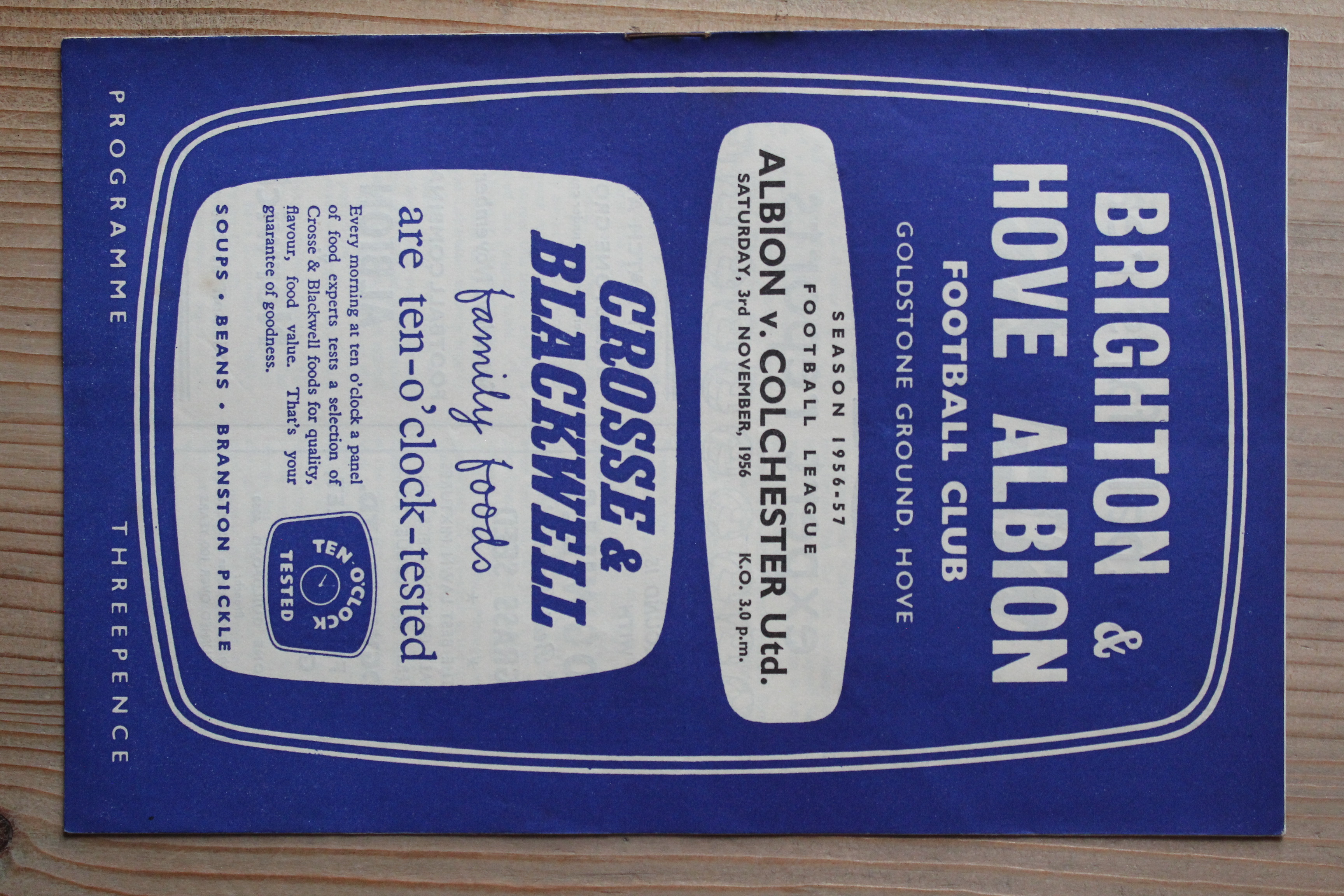 Brighton & Hove Albion FC v Colchester United FC