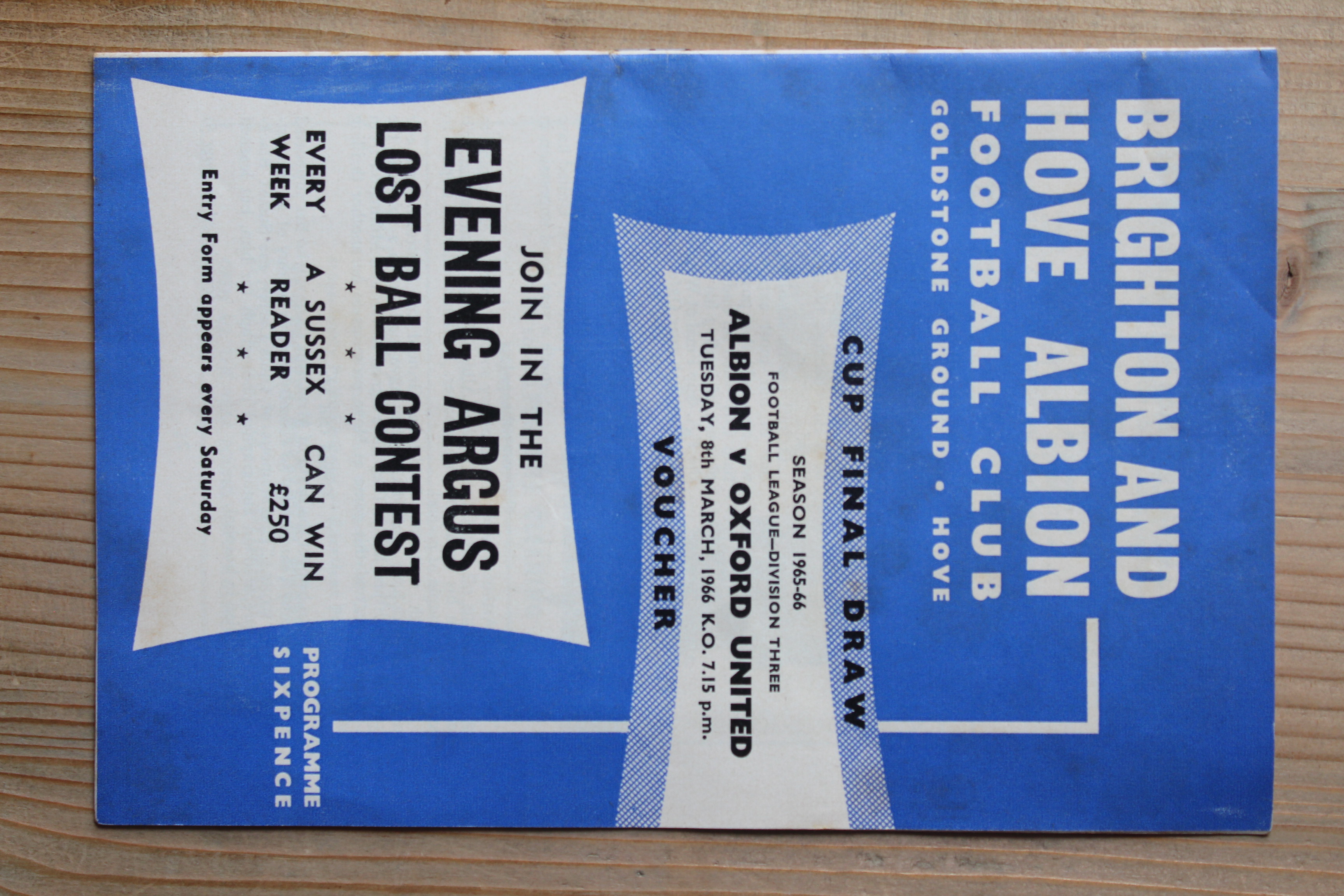 Brighton & Hove Albion FC v Oxford United FC