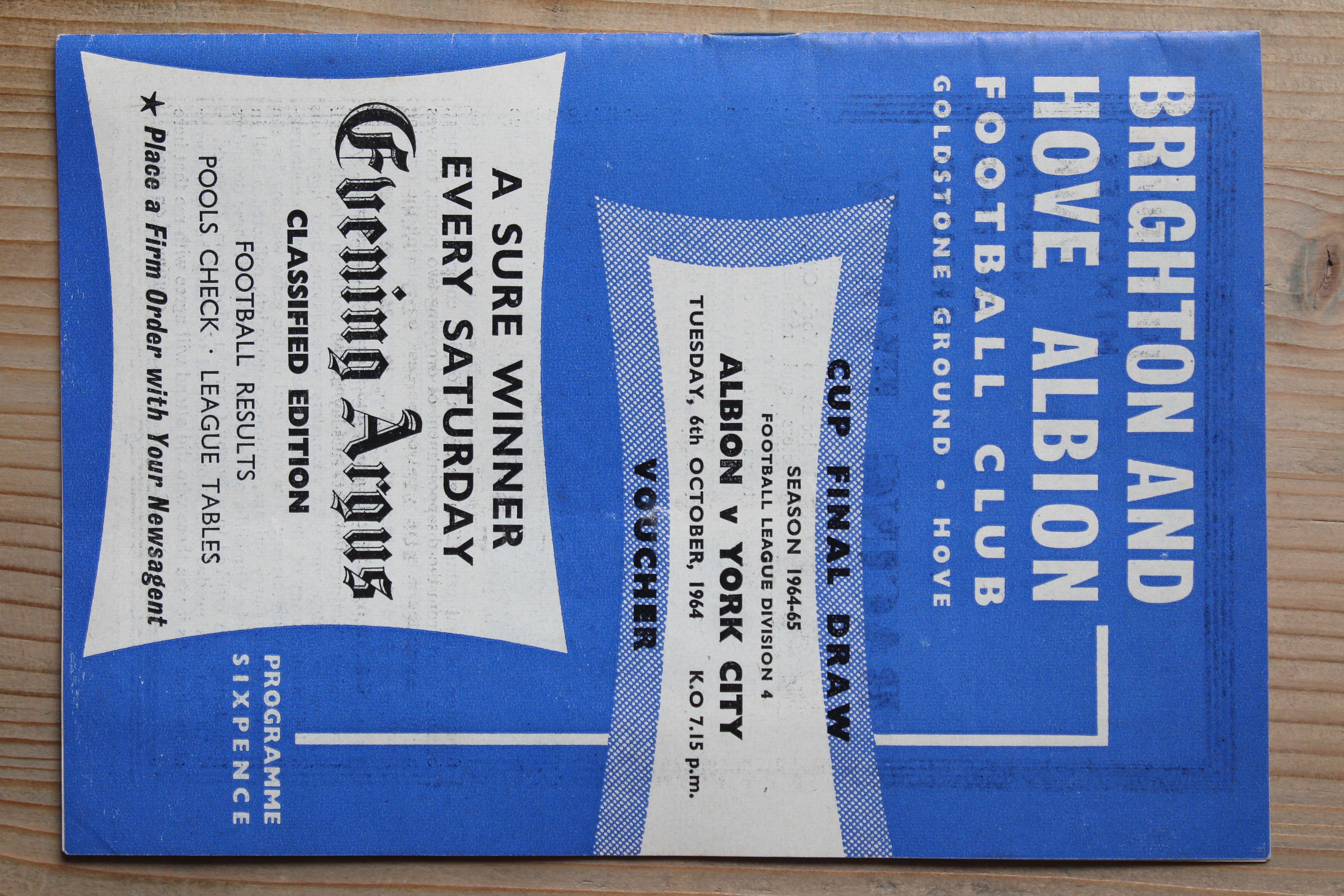 Brighton & Hove Albion FC v York City FC