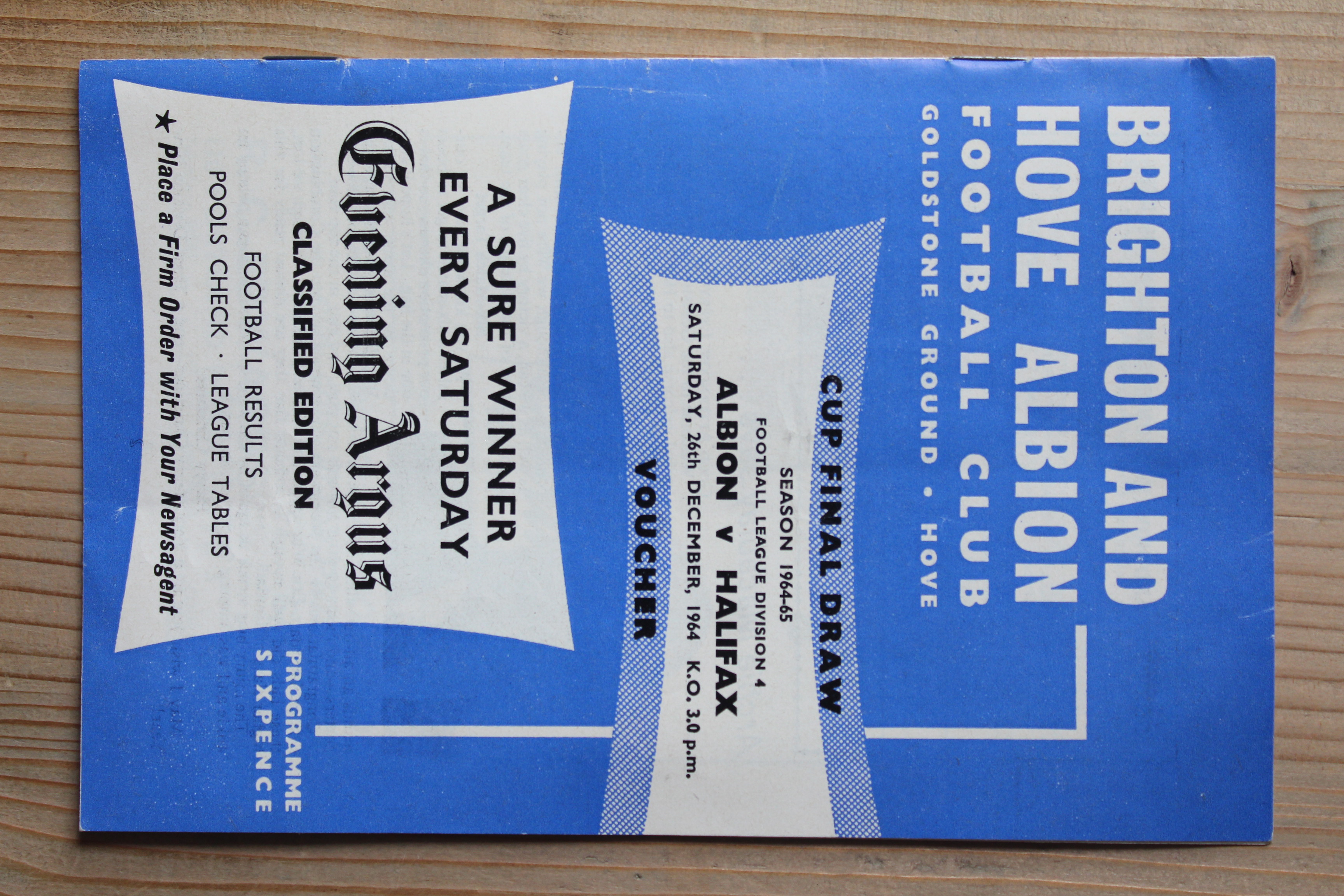 Brighton & Hove Albion FC v Halifax Town A.F.C