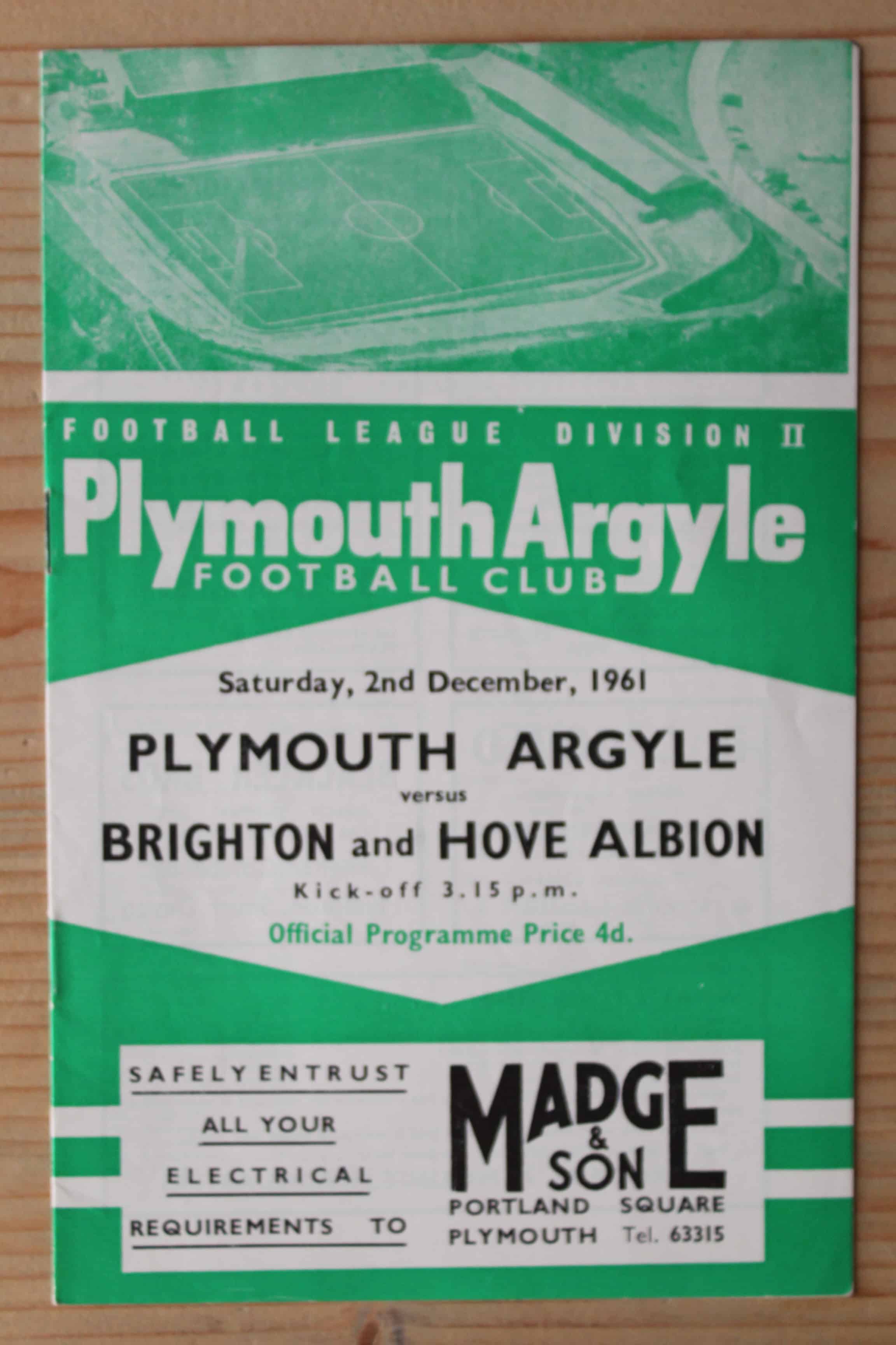 Plymouth Argyle FC v Brighton & Hove Albion FC