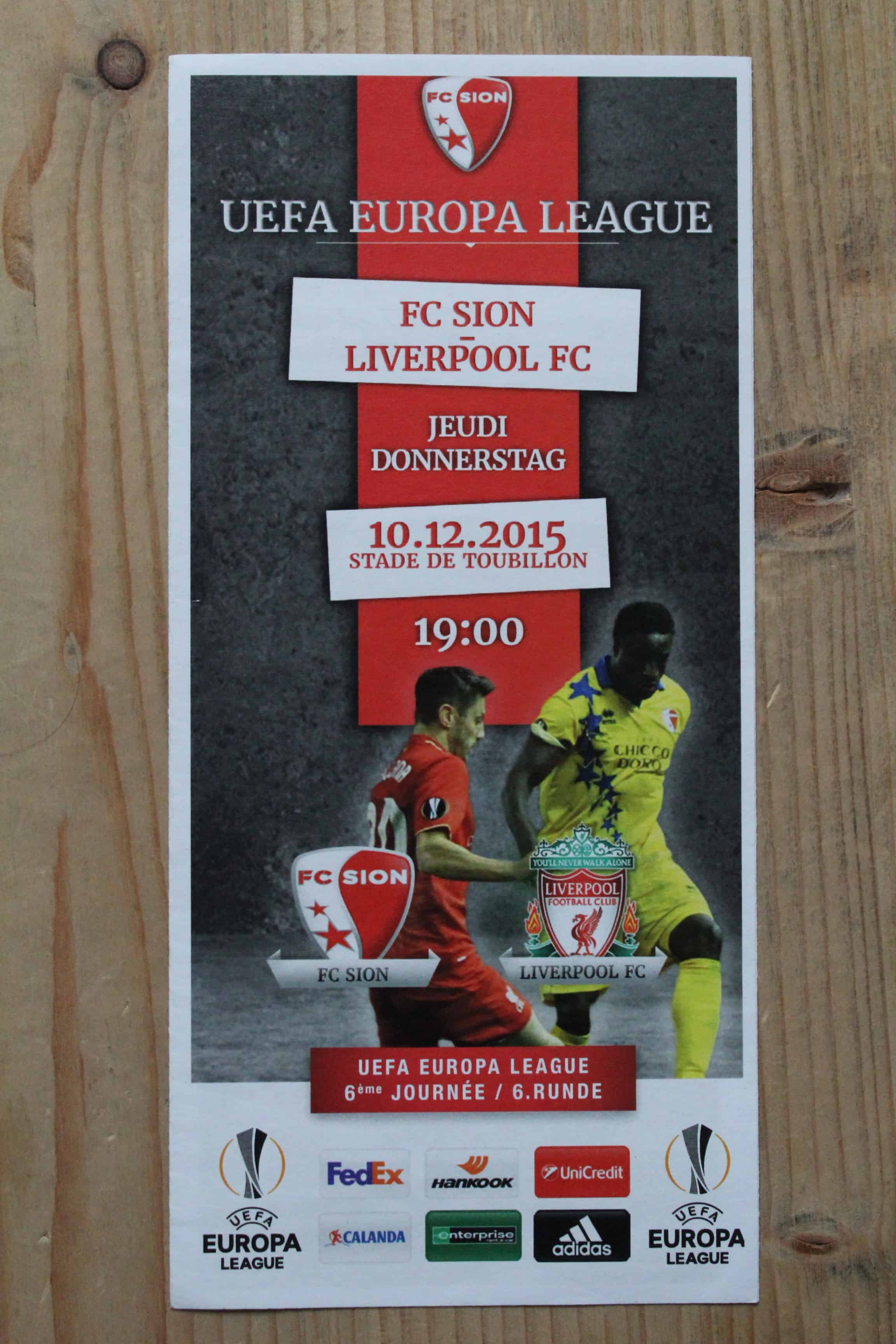 Sion v Liverpool FC