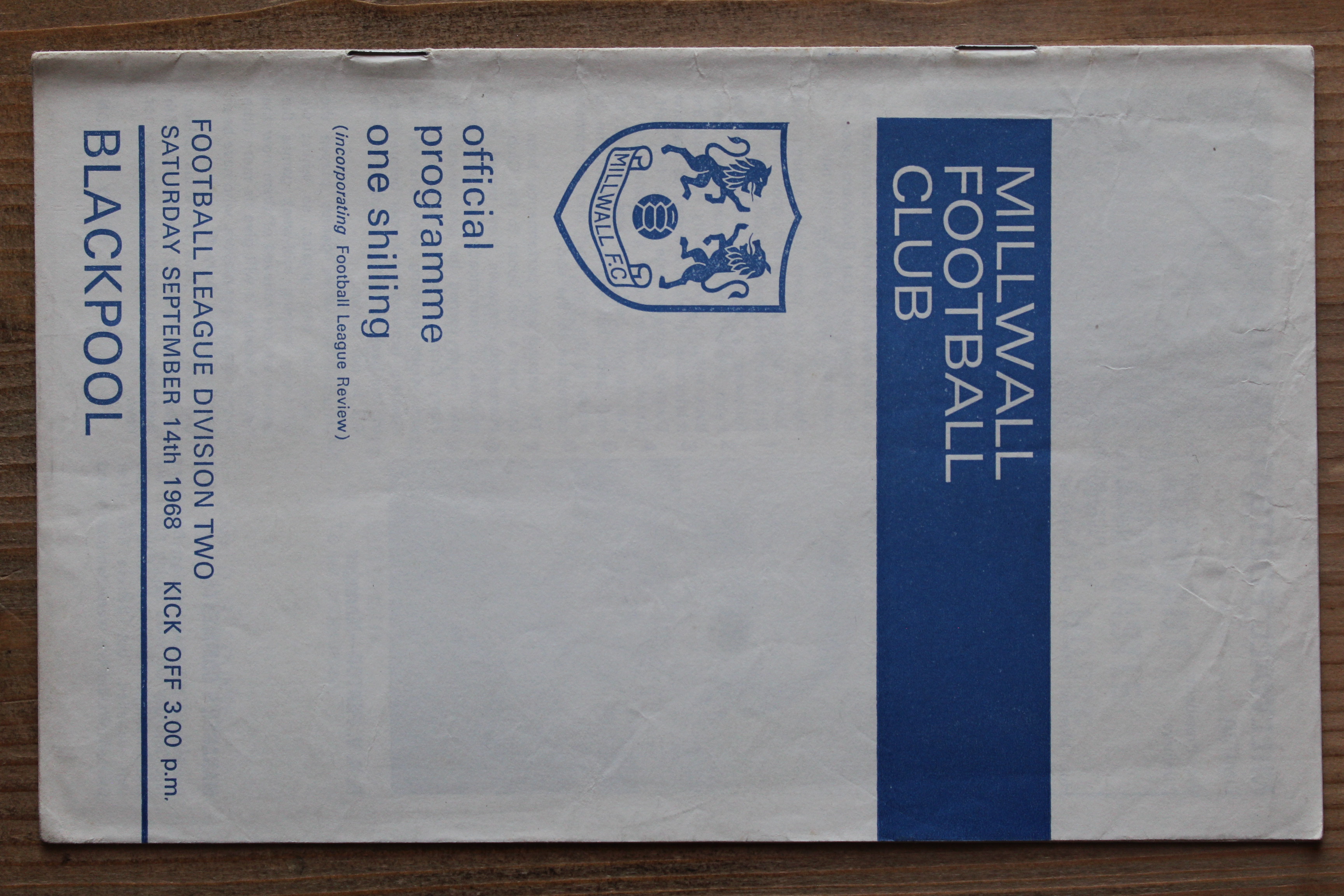 Millwall FC v Blackpool FC