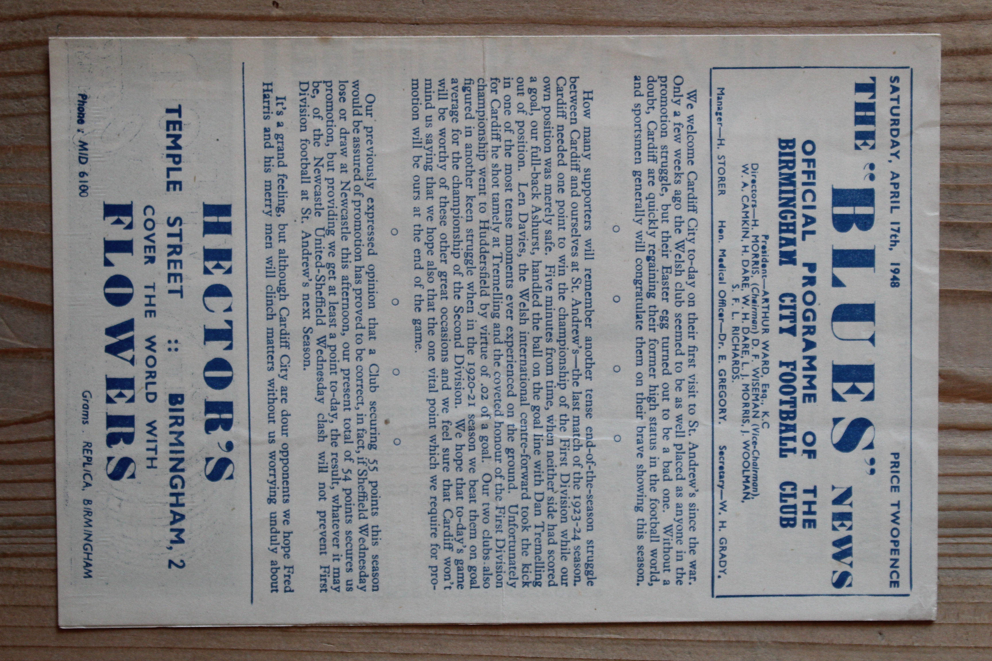 Birmingham City FC v Cardiff City FC