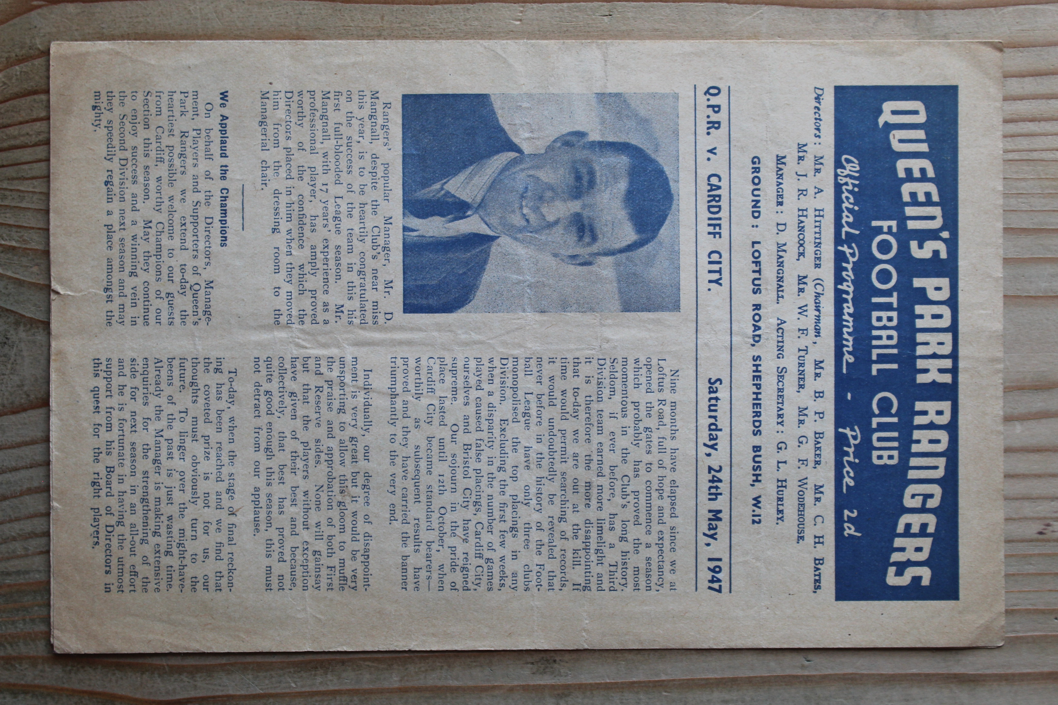 Queens Park Rangers FC v Cardiff City FC