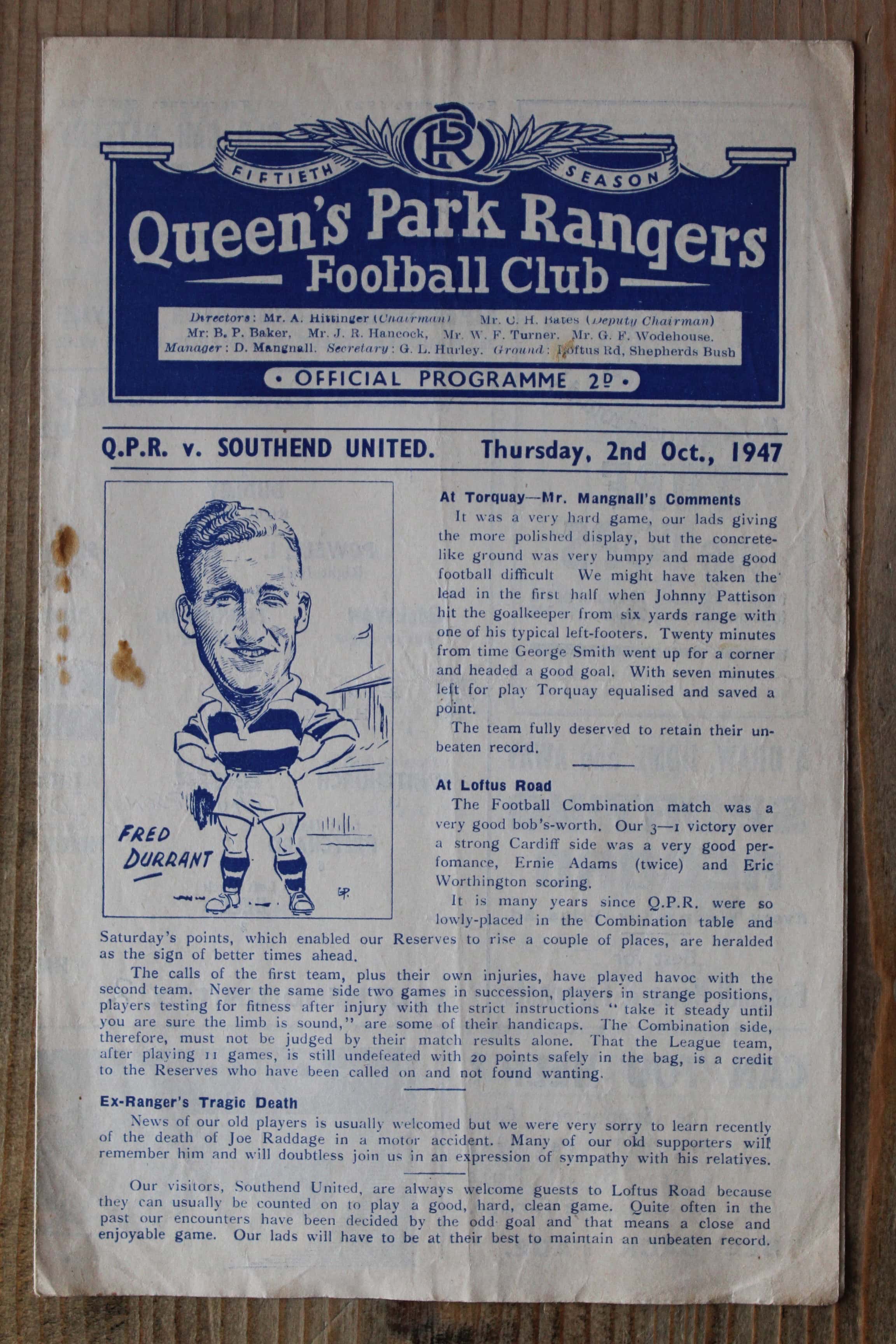 Queens Park Rangers FC v Southend United FC