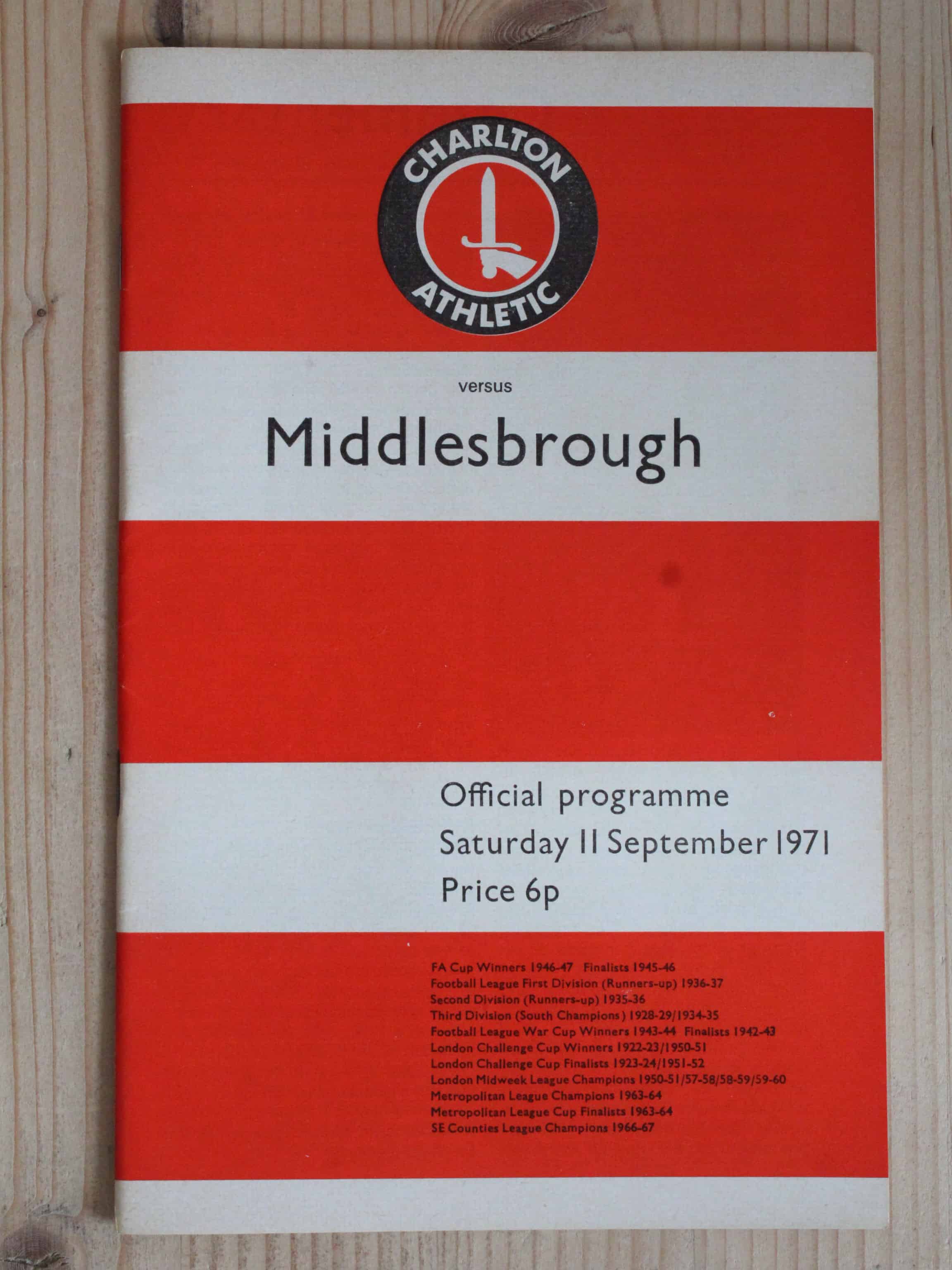 Charlton Athletic FC v Middlesbrough FC