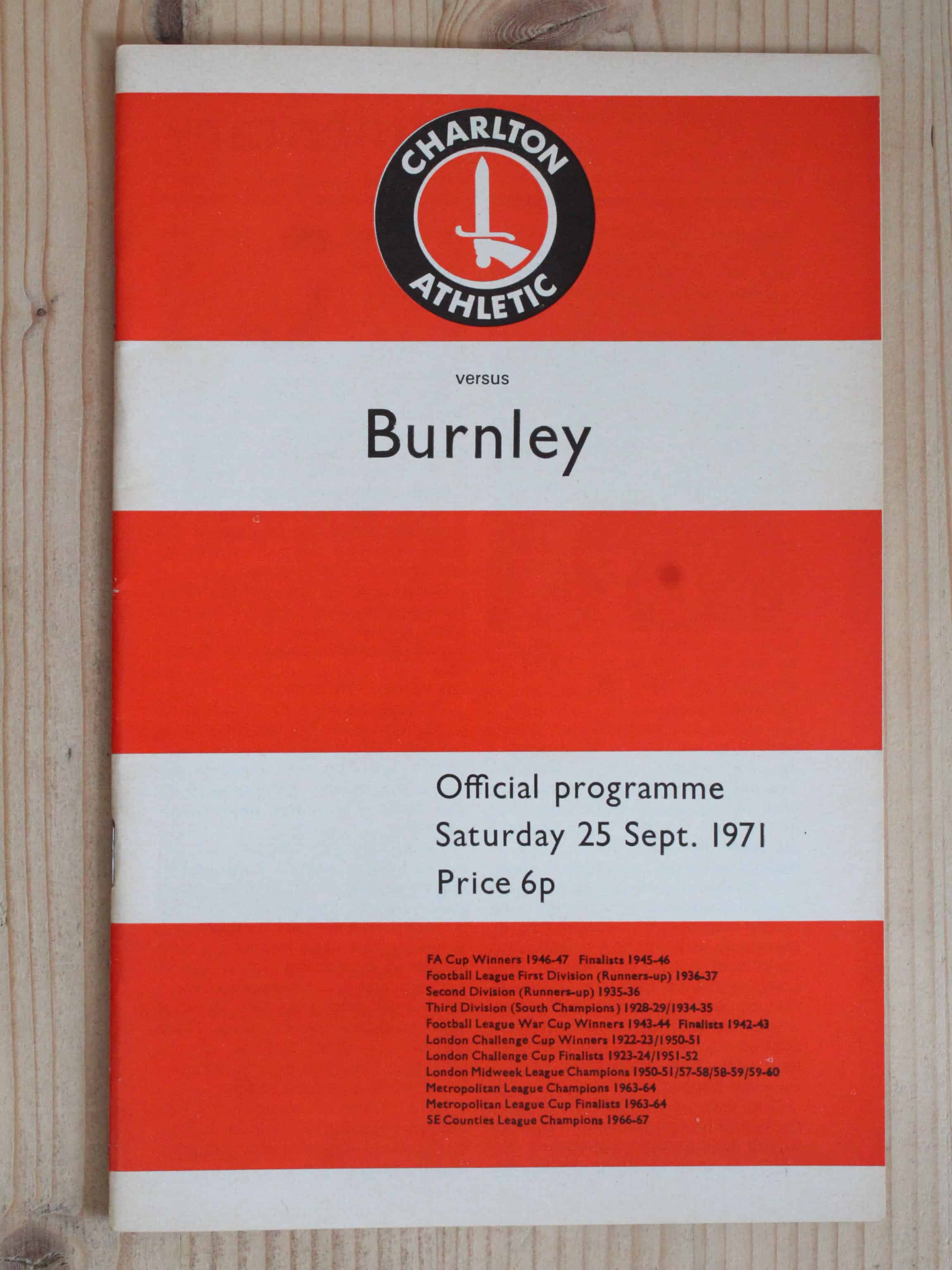 Charlton Athletic FC v Burnley FC