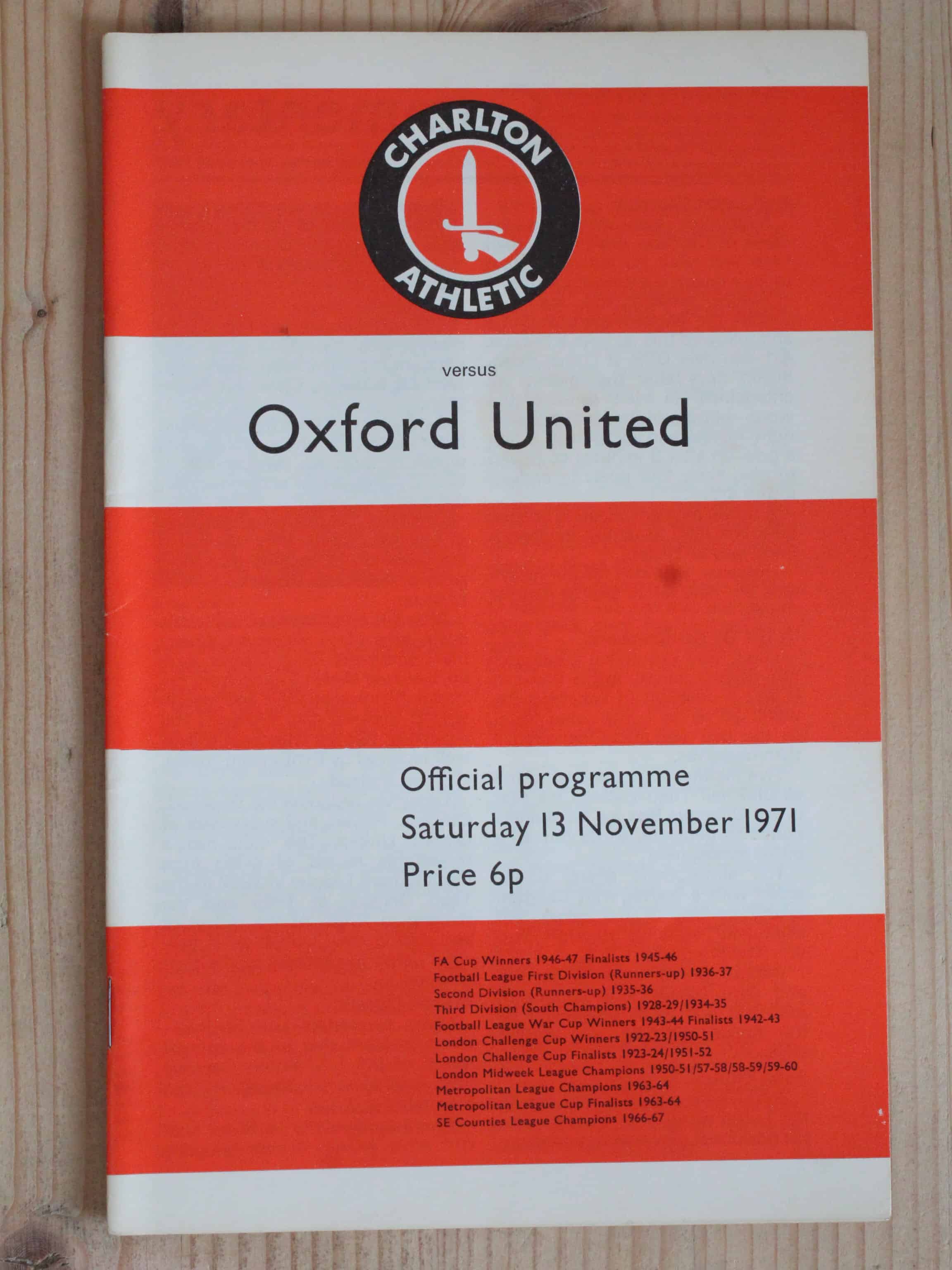 Charlton Athletic FC v Oxford United FC