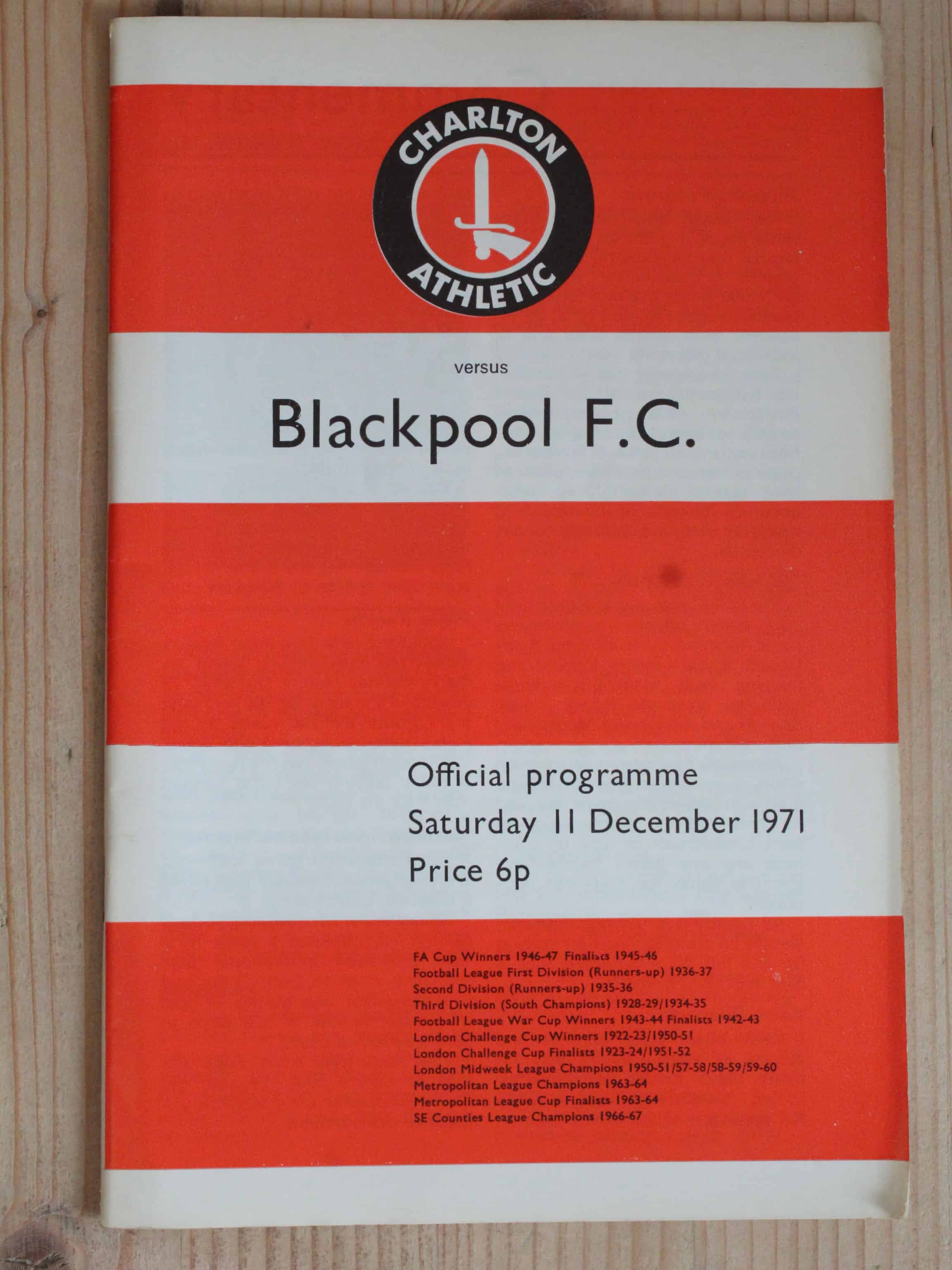 Charlton Athletic FC v Blackpool FC